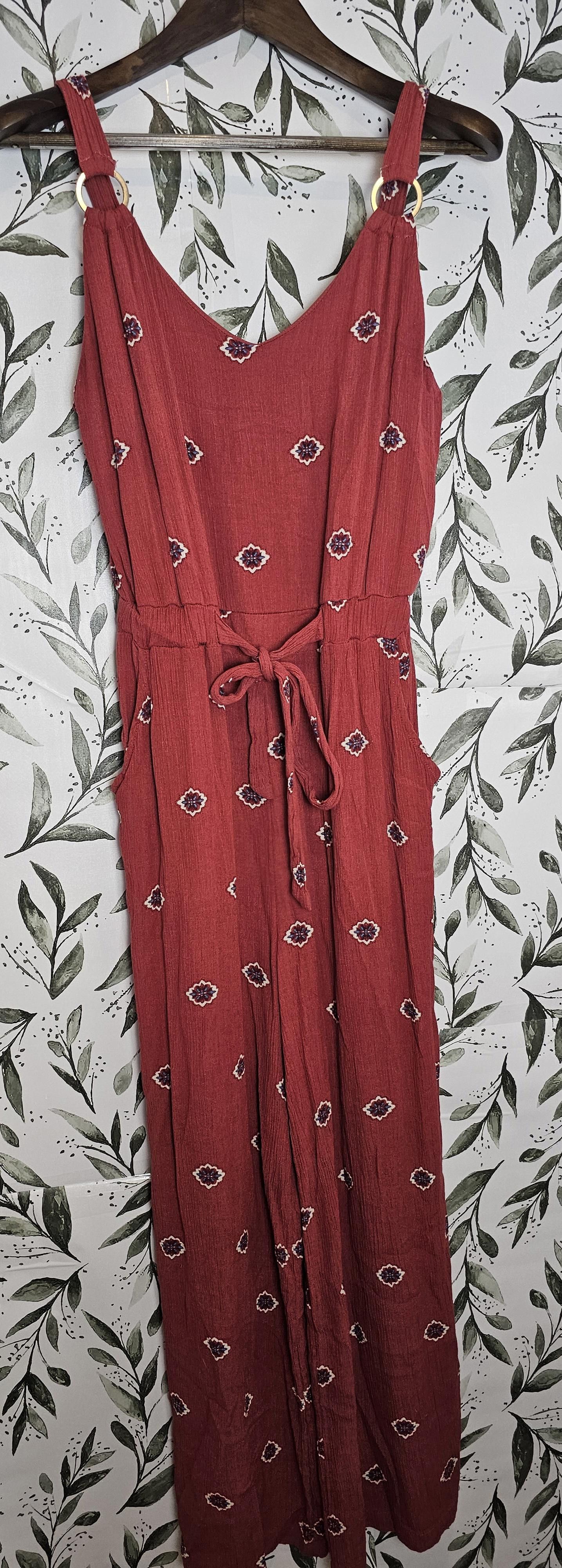 Other No Boundries Jumpsuit Burnt Red Womens Size Large Size ONE SIZE - 1 Thumbnail