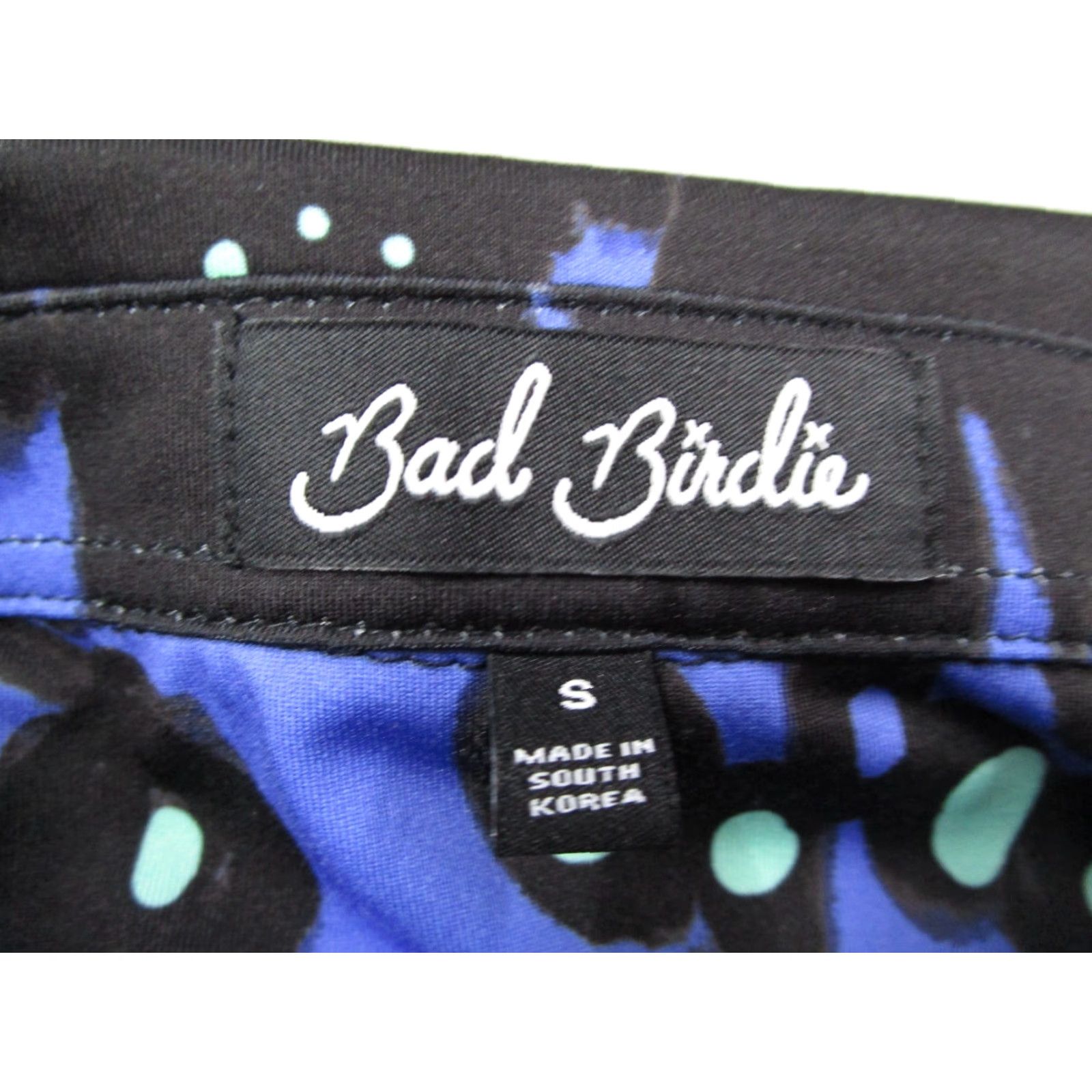 Vintage BAD BIRDIE Polo Shirt Mens Small Blue Golf Short Sleeve AOP Abstract Geometric Performance Polo Size US S / EU 44-46 / 1 - 2 Thumbnail