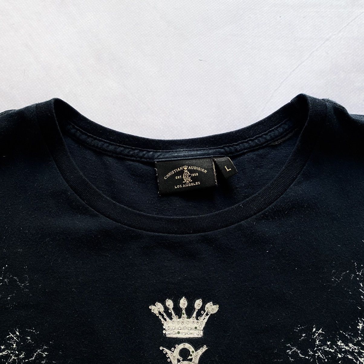 Christian Audigier Y2K Christian Audigier Ed Hardy Tank Top Rhinestones Rare Size L / US 10 / IT 46 - 7 Thumbnail