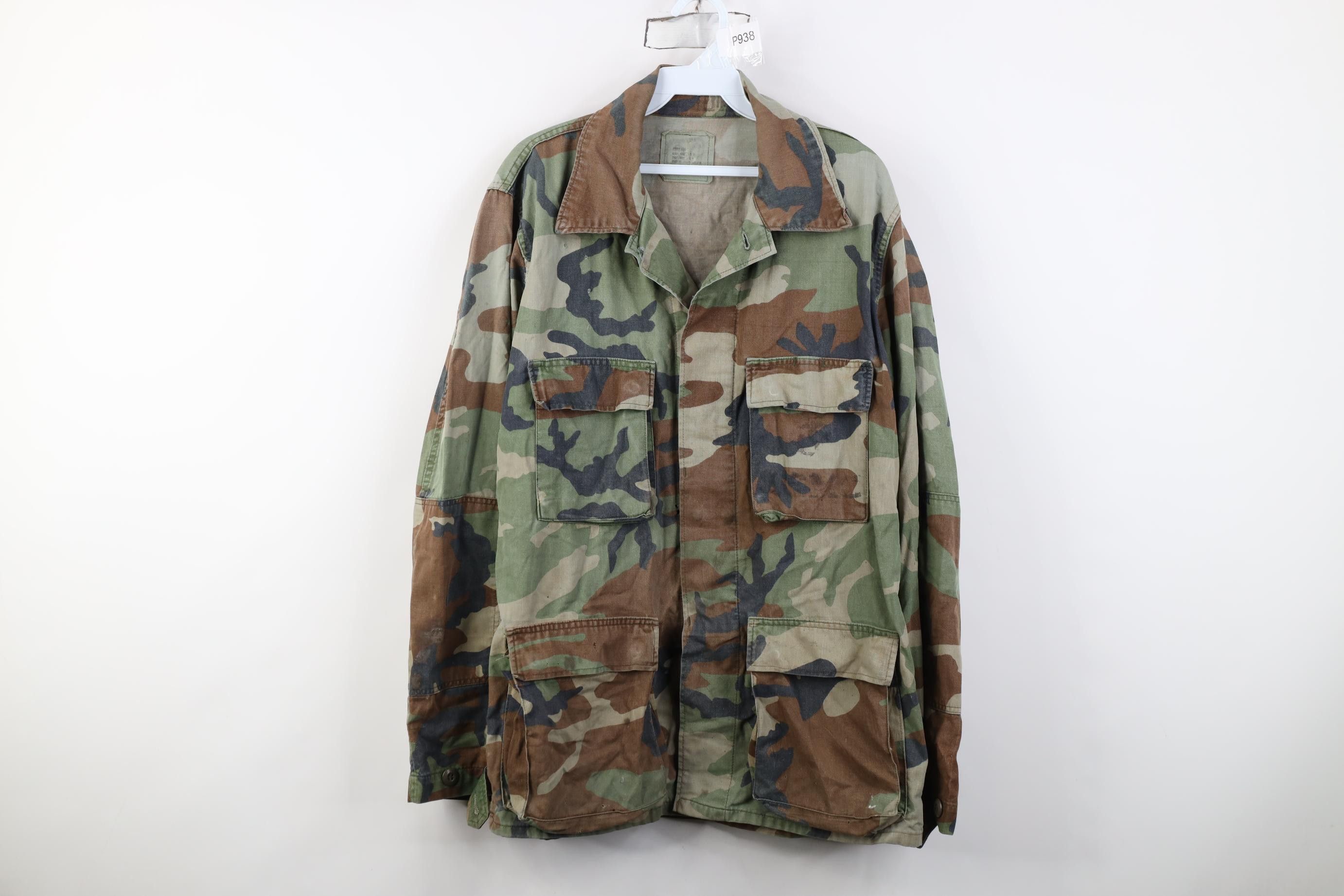 Vintage Vintage 80s USGI Long Woodland Camouflage Combat Coat Jacket Size US M / EU 48-50 / 2 - 1 Thumbnail