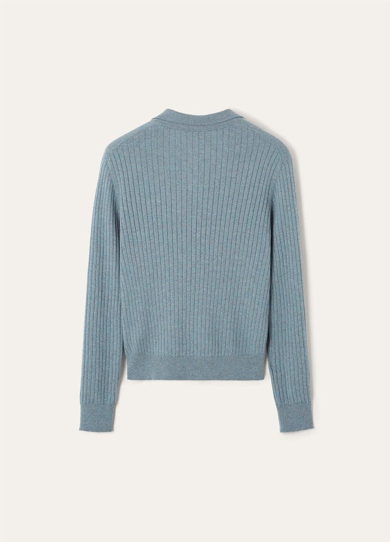 Loro Piana o1w1db10226 FAO3673 Lexington Polo Shirt in Light Blue Size US S / EU 44-46 / 1 - 6 Thumbnail