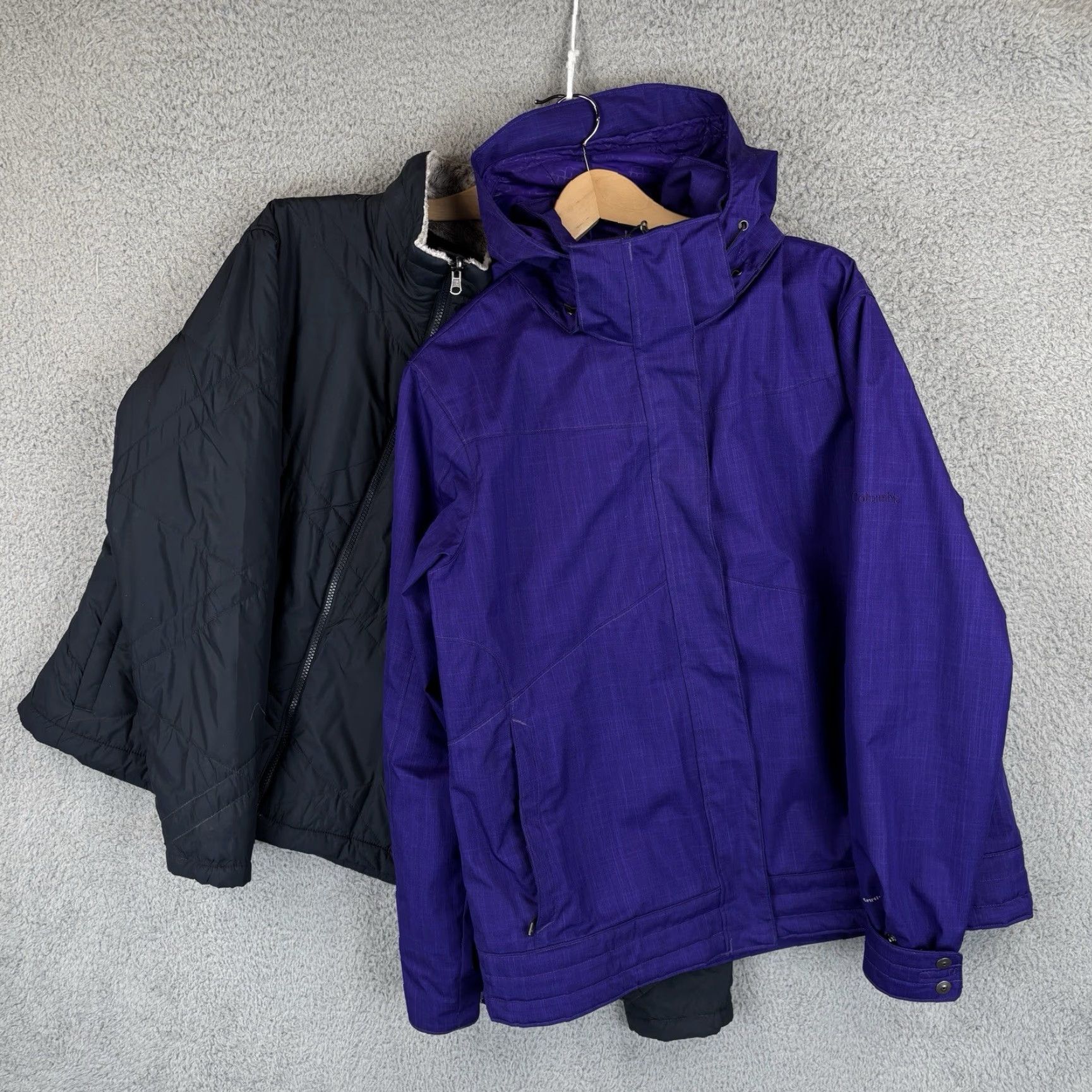 Vintage Columbia Bugaboo III Fleece Interchange Jacket 3 in 1 Ski Coat Purple XL Womens Size XL / US 12-14 / IT 48-50 - 2 Thumbnail