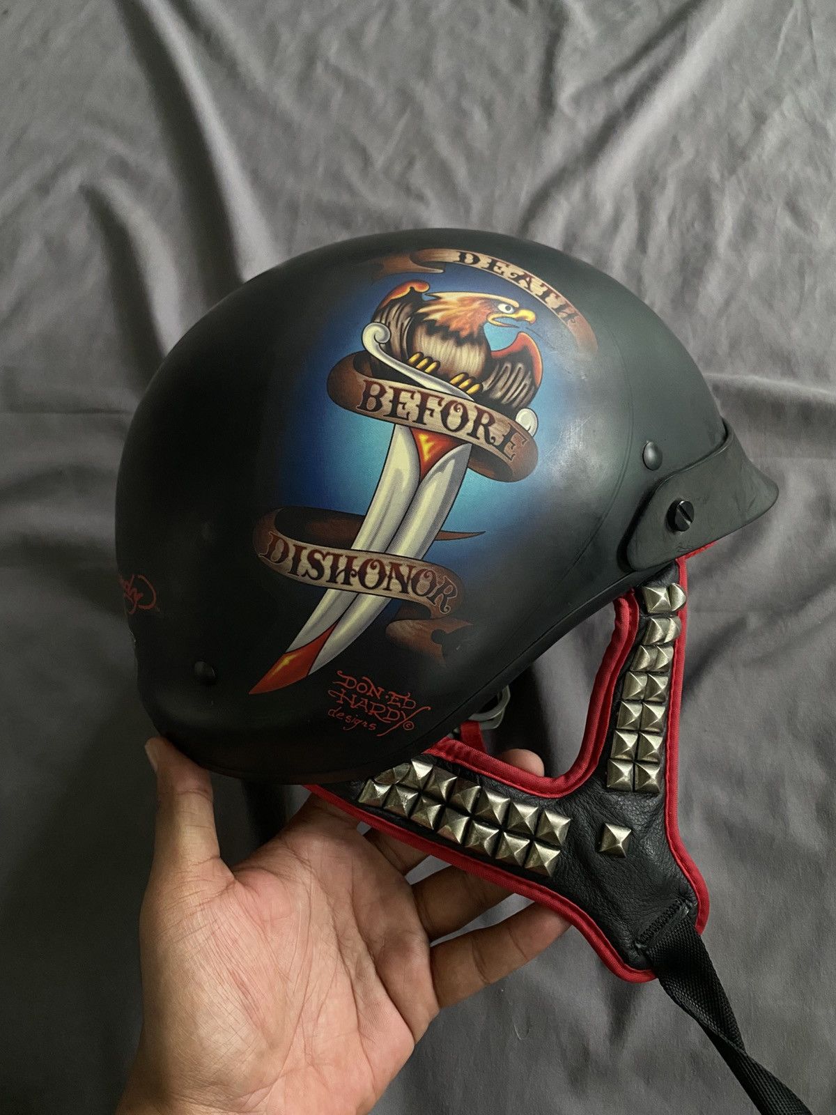 Ed Hardy KBC Helmet x Ed Hardy Design DOT Helmet Motor Size ONE SIZE - 2 Thumbnail