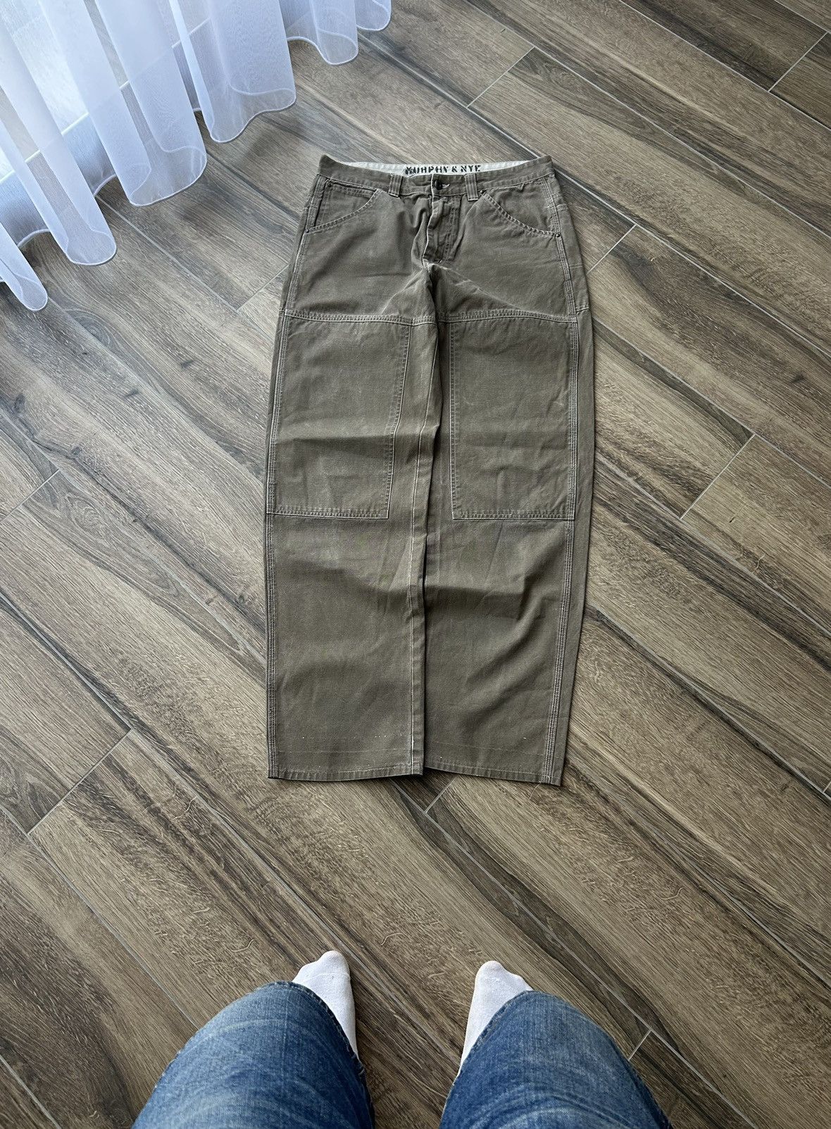 Japanese Brand × Vintage Vintage Murphy&Nyc Double knee baggy mens pants japenese Size US 34 / EU 50 - 1 Thumbnail