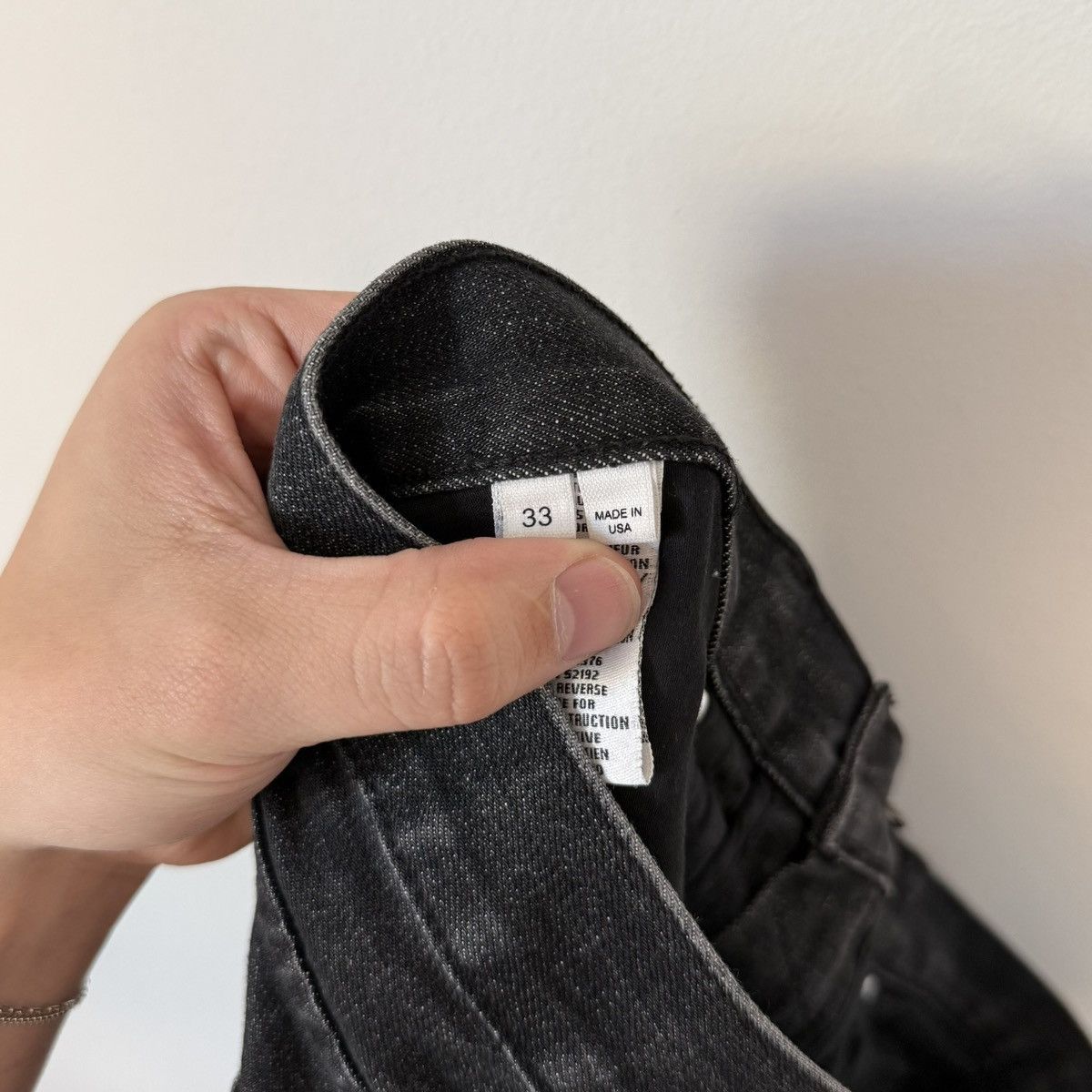 Helmut Lang Vtg Helmut Lang Rubber Strip Denim Archival Hedi ERD Grunge Size US 33 - 15 Thumbnail
