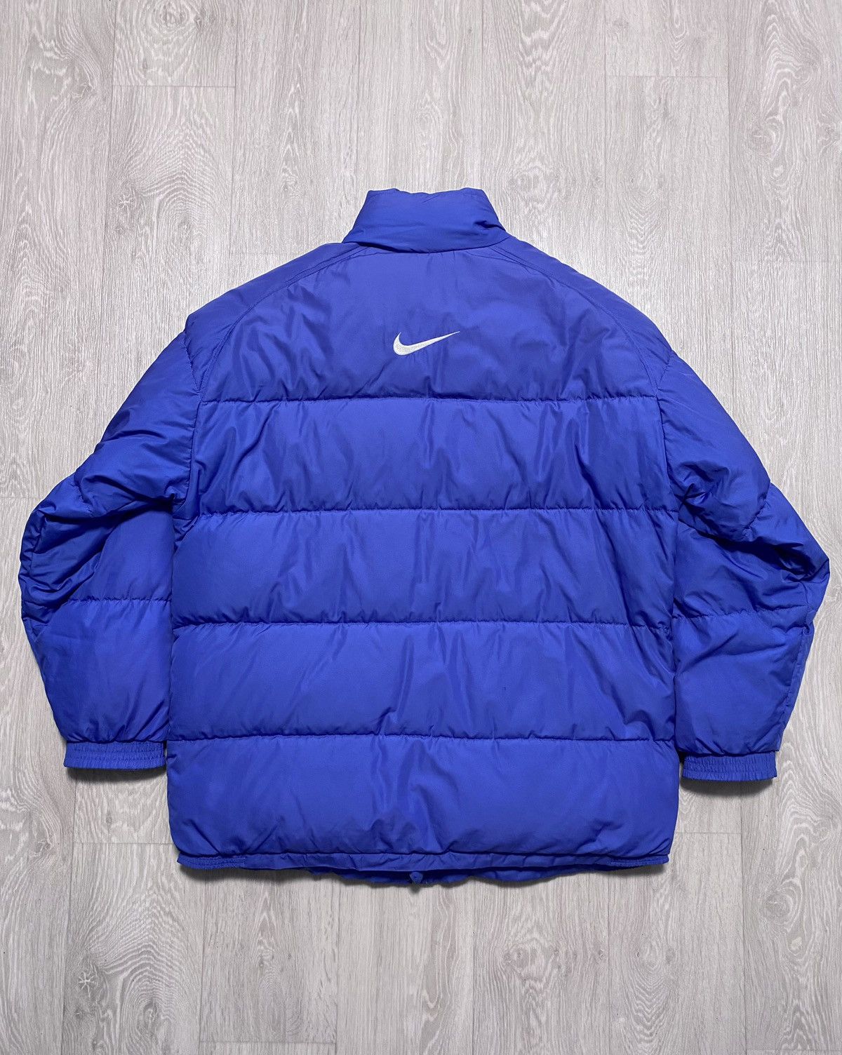 Nike Vtg 90’s Distressed Nike Puffer Down Jacket Embroidered Logo Size US M / EU 48-50 / 2 - 2 Thumbnail