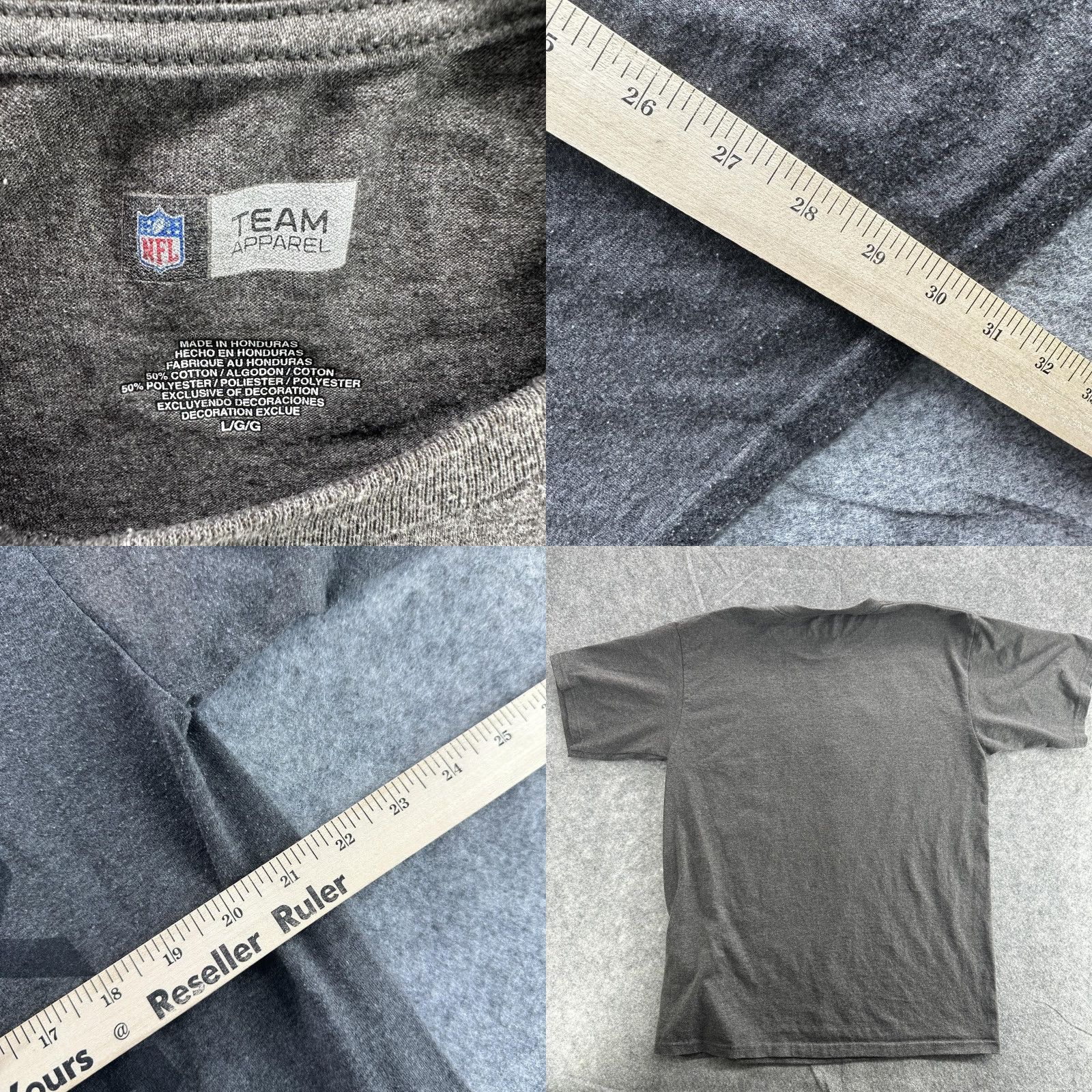 NFL Houston Texans Shirt Mens Large Gray NFL Team Apparel Football Tee Graphic Size US L / EU 52-54 / 3 - 8 Thumbnail