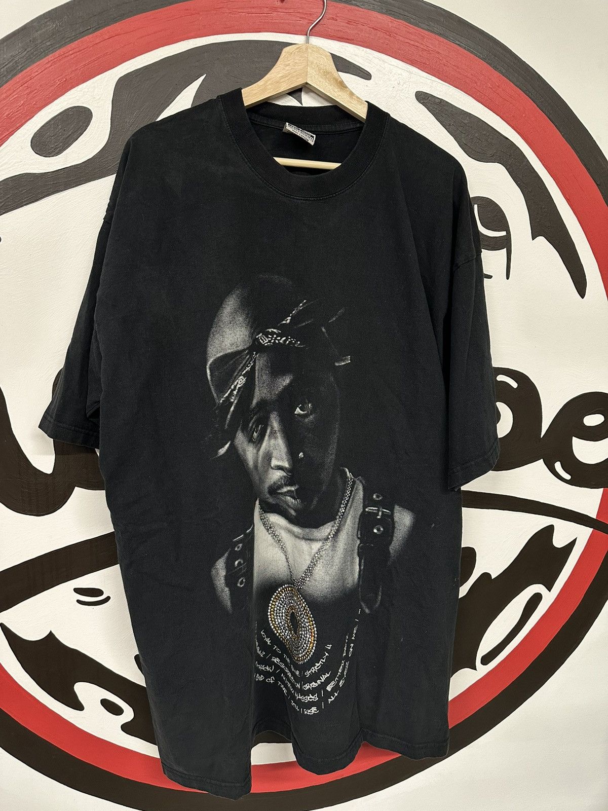 Rap Tees × Vintage Vintage Y2K 2Pac Rhinestone Big Face Rap T-Shirt Size US XXL / EU 58 / 5 - 3 Thumbnail