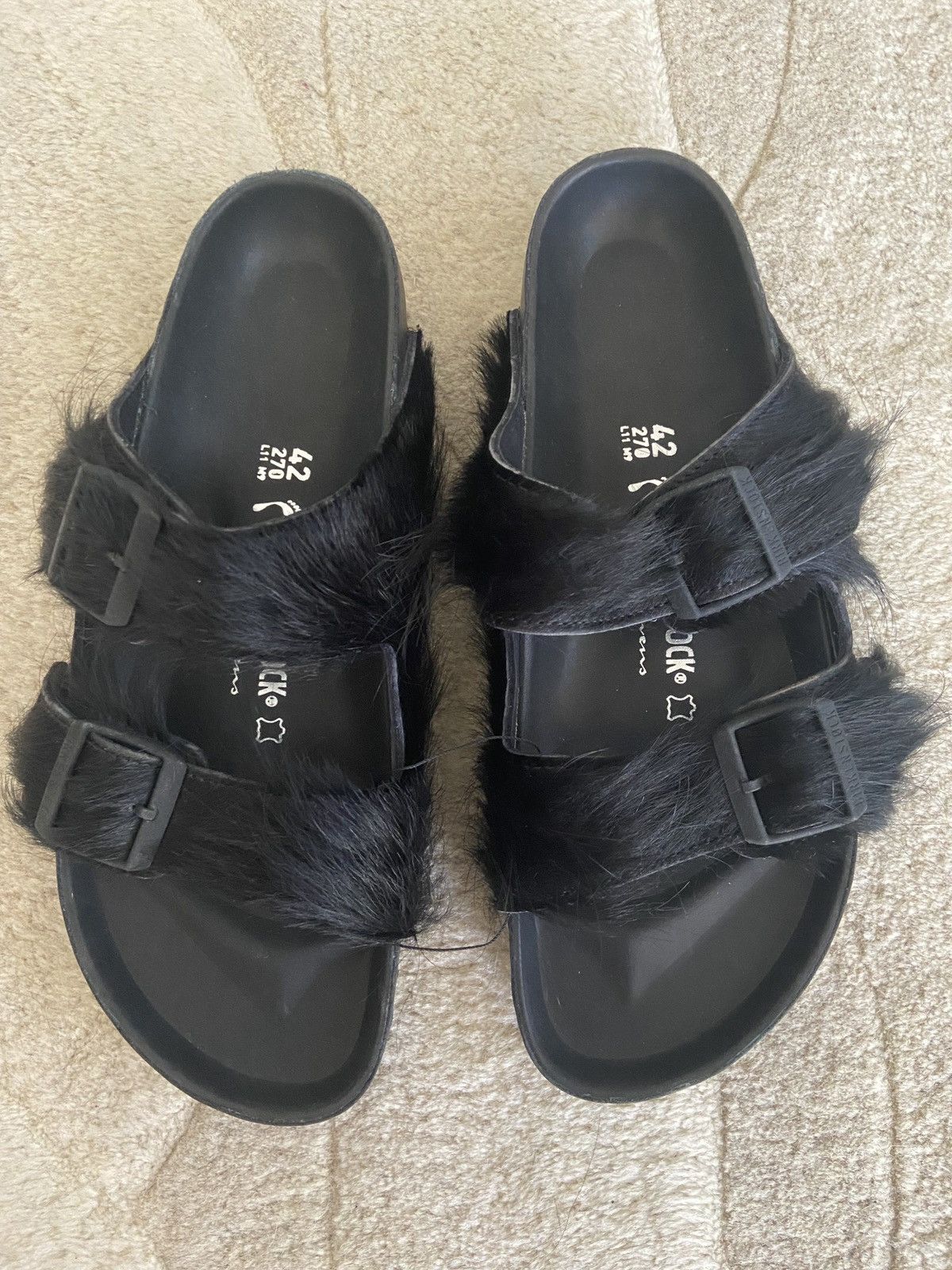 Birkenstock × Rick Owens rick owens birkenstock fur | Grailed