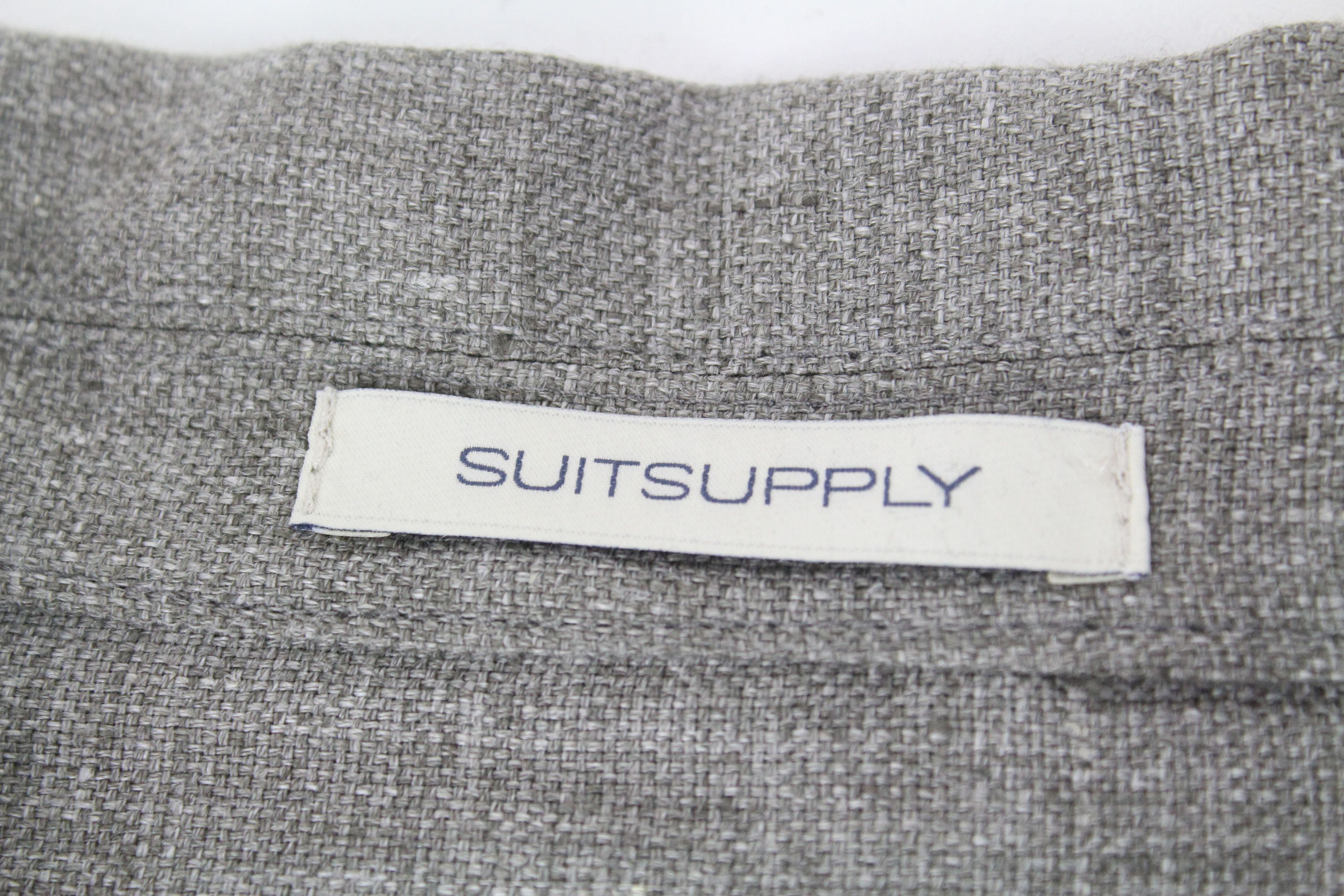 Suitsupply SAHARA UK38R Grey Linen Overshirt Jacket 66695 Size US M / EU 48-50 / 2 - 4 Thumbnail