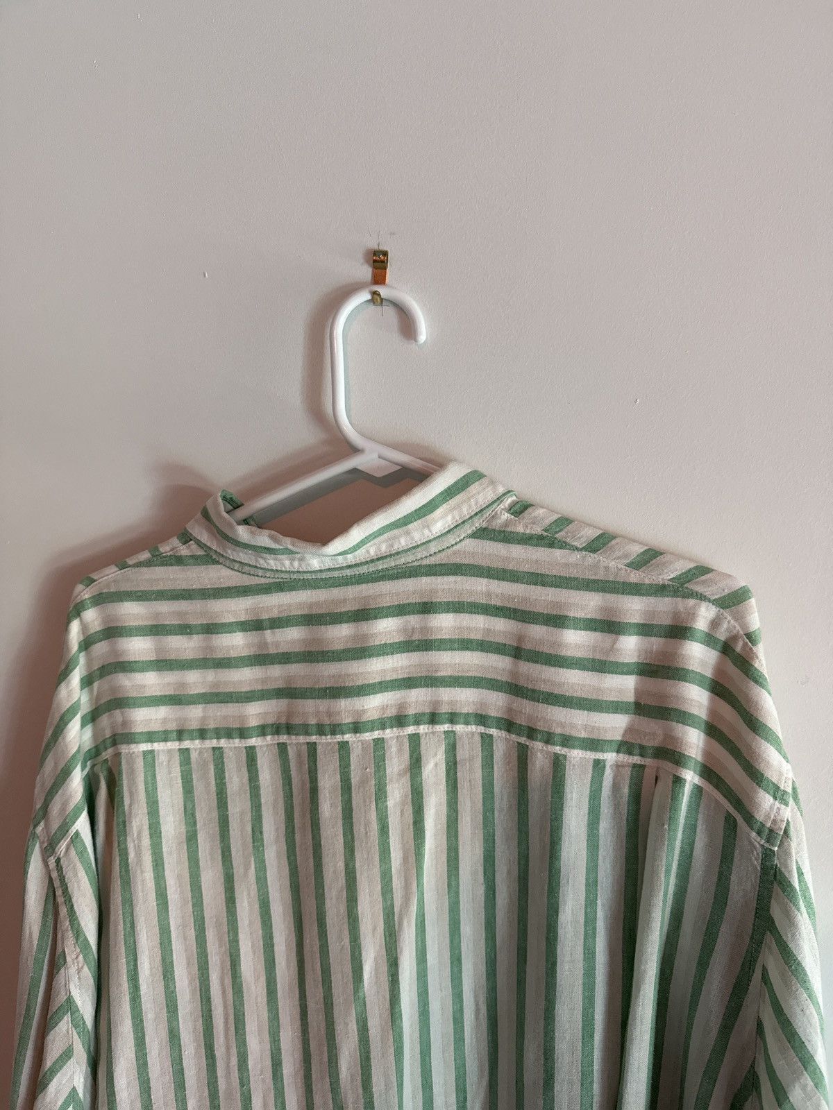 Raf Simons RAF SIMONS x ROBERT MAPPLETHORPE GREEN STRIPED LINEN SHIRT Size US S / EU 44-46 / 1 - 5 Thumbnail