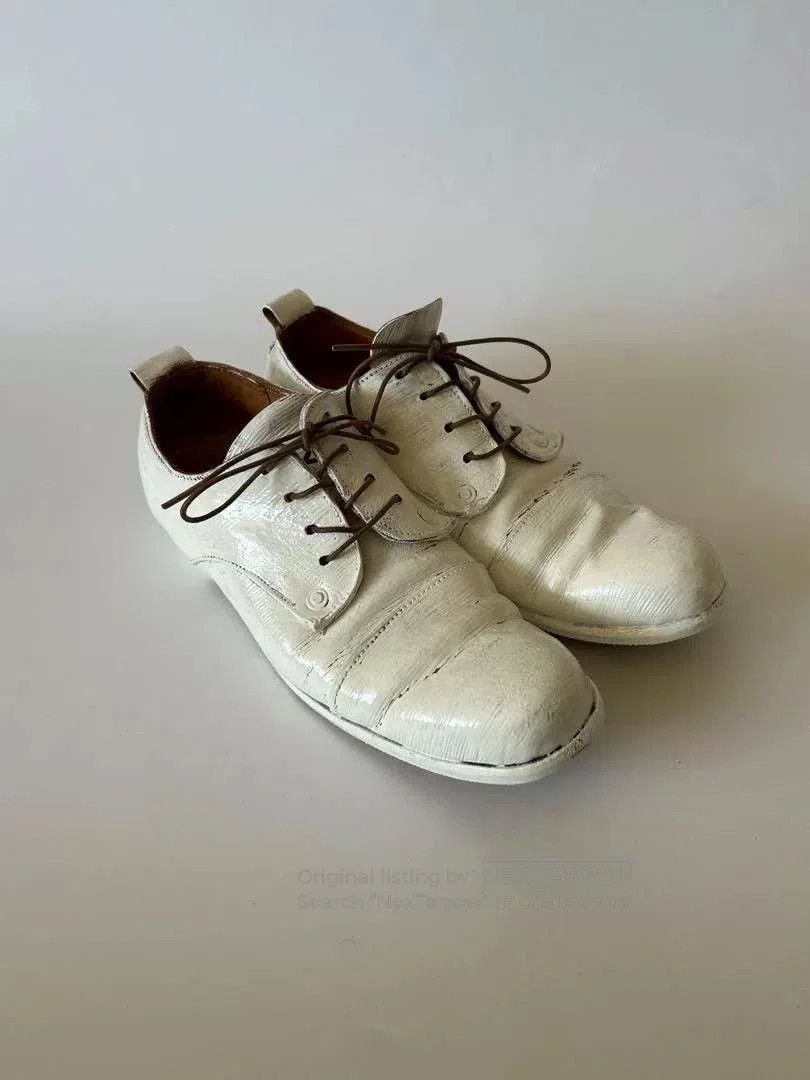 Paul Harnden Shoemakers Paul Harnden 90s Painted White Derby Shoes. Size US 6 / EU 39 - 2 Thumbnail