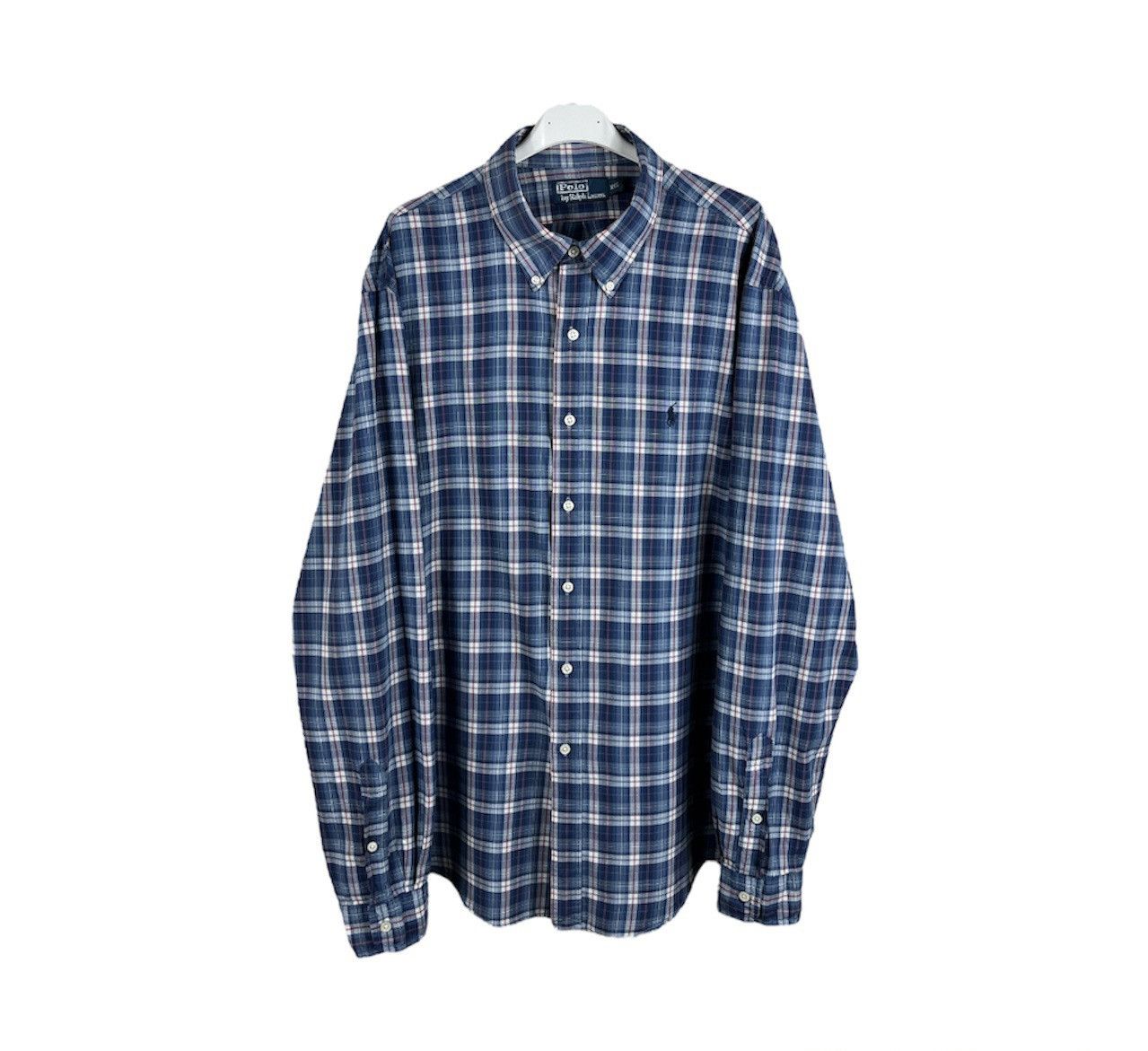 Polo Ralph Lauren × Ralph Lauren × Vintage Vintage 90s Polo Ralph Lauren checked plaid shirt small logo Size US XXL / EU 58 / 5 - 1 Thumbnail