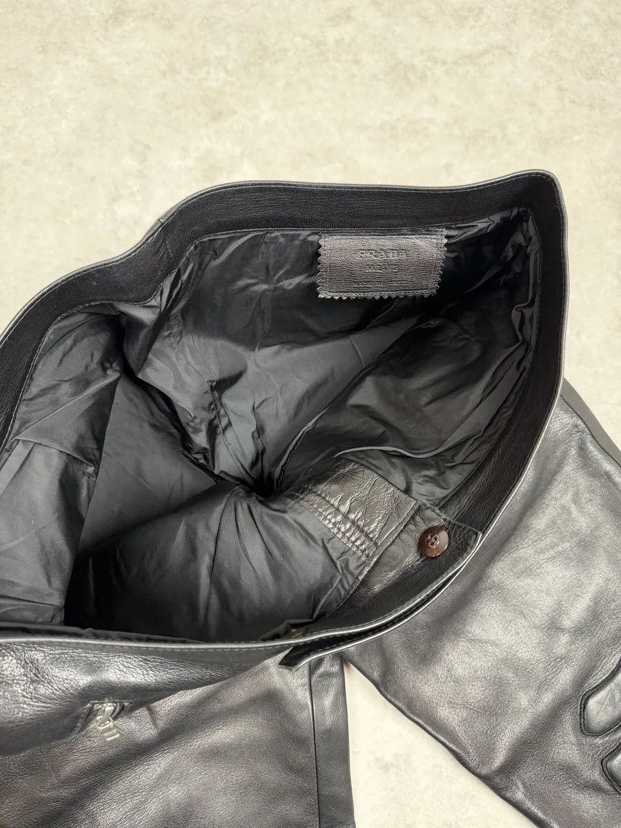 Prada FW1999 Prada Black Padded Biker Leather Pants Size US 30 / EU 46 - 6 Thumbnail