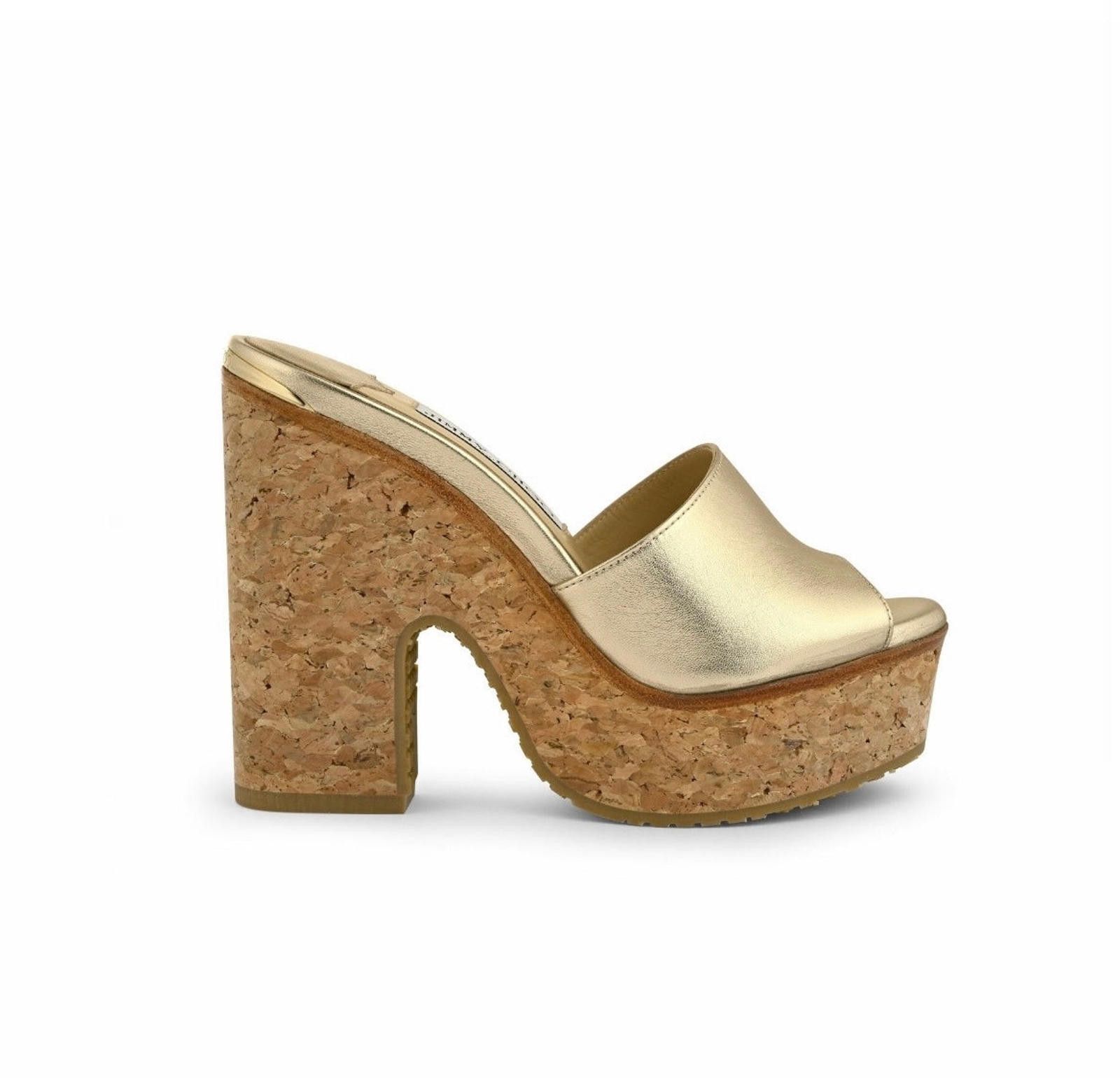 Jimmy Choo Jimmy Choo Deedee 125 Wedge Mules Size US 7.5 / IT 37.5 - 2 Thumbnail