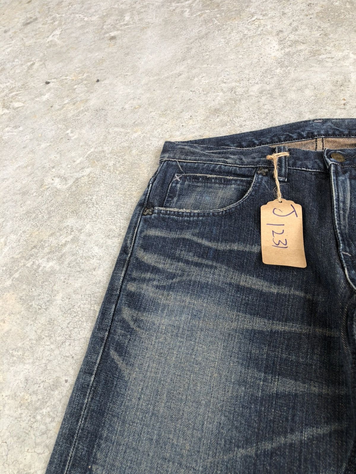 If Six Was Nine Japanese Lee Flared Jeans Distressed Denim Size US 32 / EU 48 - 13 Thumbnail