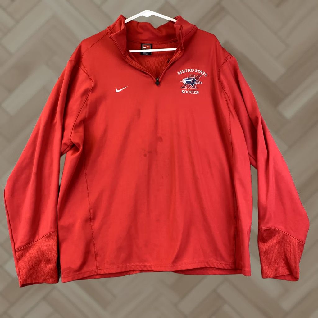 Nike Nike Sweatshirt Men’s 2XL Red 1/4 Zip Therma Golf Pullover Logo Dri-Fit Fleece Size US XXL / EU 58 / 5 - 1 Thumbnail