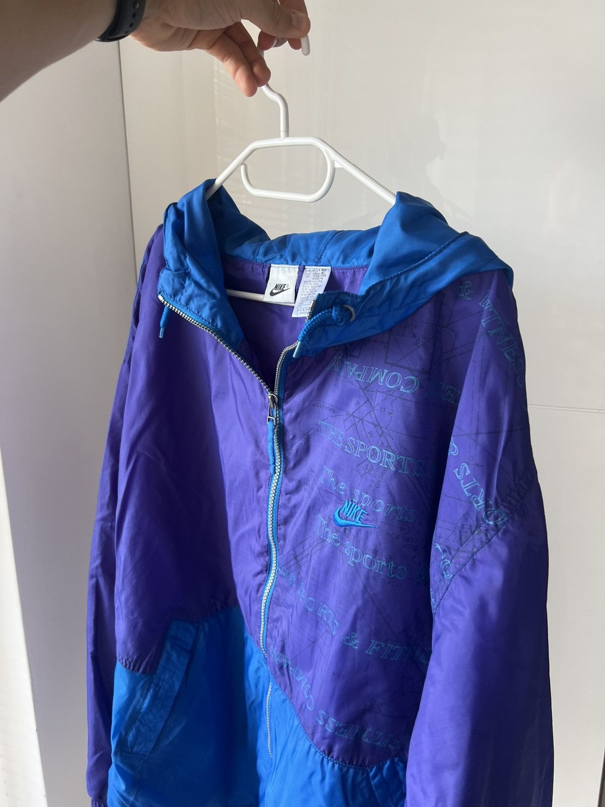 Nike ‼️VINTAGE NIKE 80s BIG LOGO ARCHIVAL WINDBREAKER JACKET‼️ Size US XL / EU 56 / 4 - 1 Thumbnail