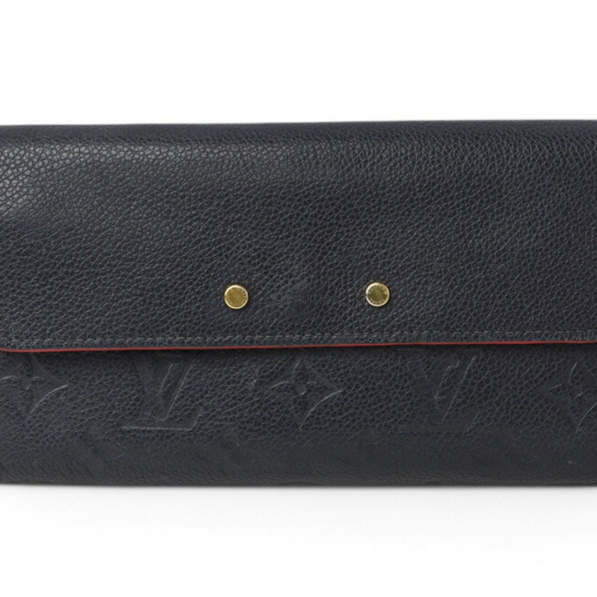 Louis Vuitton Louis Vuitton Long Wallet Portefeuille Pont Neuf Monogram Empreinte M62127 Marine Rouge Size ONE SIZE - 1 Thumbnail