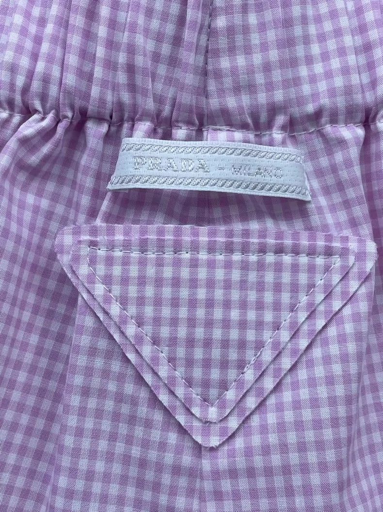 Prada Prada Cherry blossom pink plaid shorts 2505-Nextarrow Size 24" / US 00 / IT 34 - 3 Thumbnail