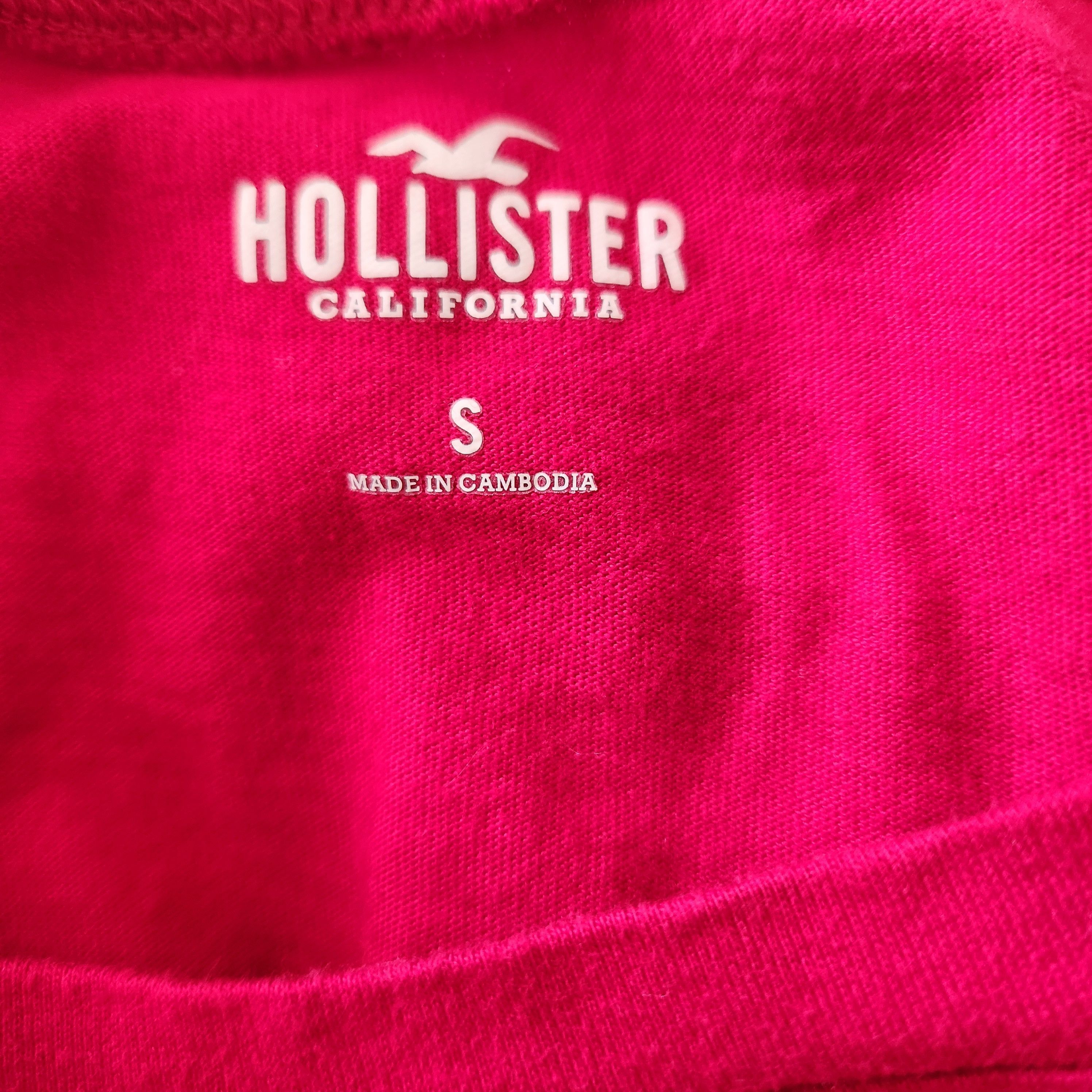 Hollister Hollister crop top long sleeve t-shirt red white black racer Size S / US 4 / IT 40 - 2 Thumbnail