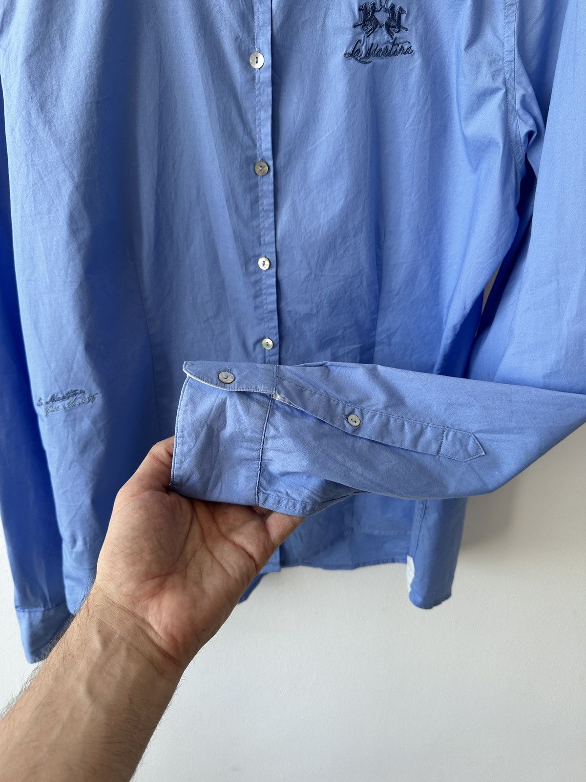 La Martina La Martina Argentina Blue Long Sleeve Button Down Shirt Size L / US 10 / IT 46 - 13 Thumbnail