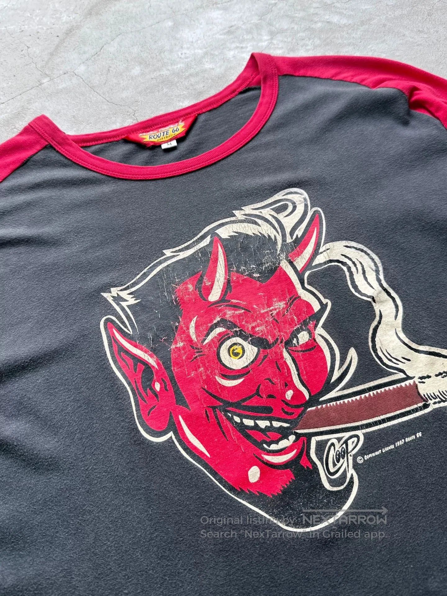 Vintage Vintage 90s Devil Flame Long Sleeve Tee. Size US M / EU 48-50 / 2 - 3 Thumbnail