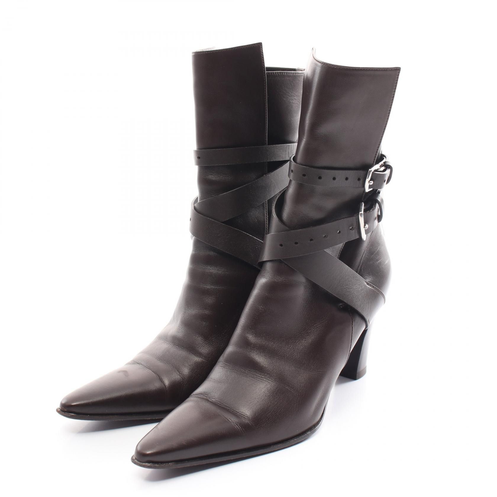 Hermes Hermes Boots Leather Boots Leather Shoes in Brown, Women's