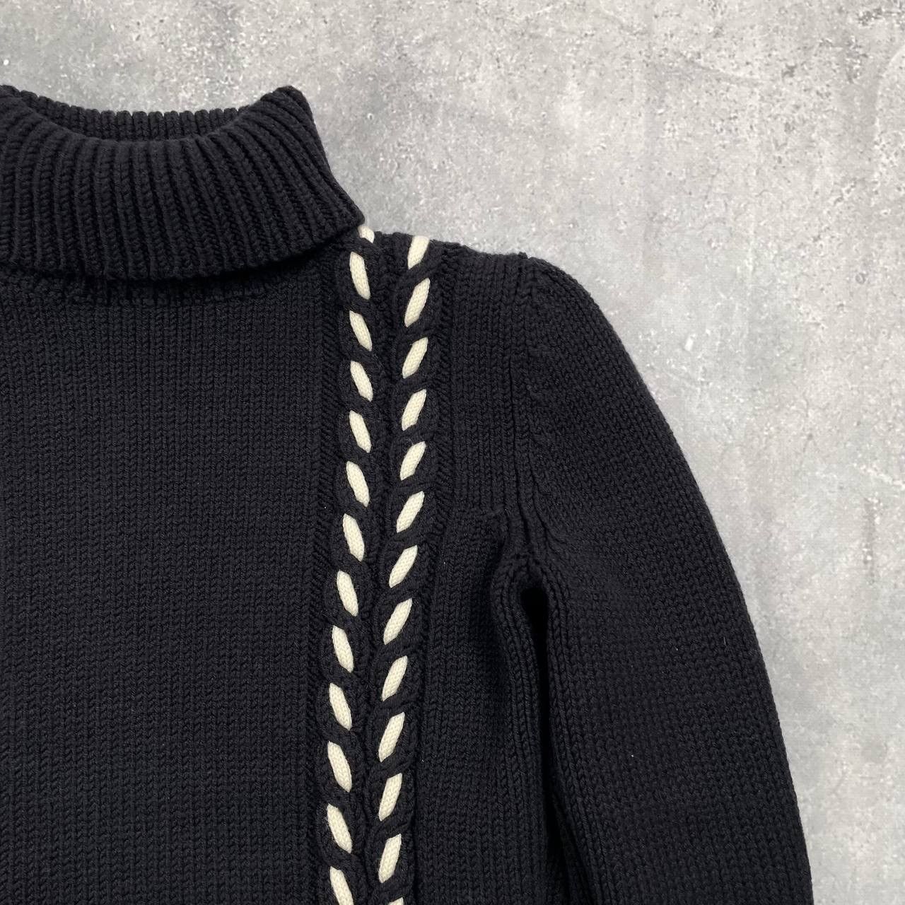 Celine Celine Turtleneck Contrast Cable Knitted Sweater Women’s Size S / US 4 / IT 40 - 8 Thumbnail