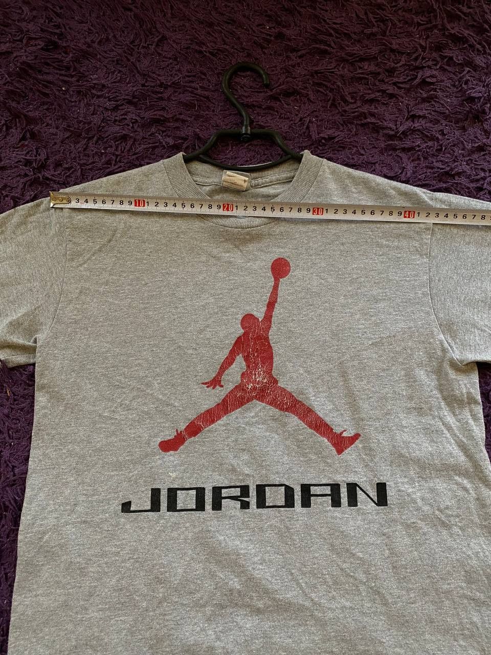 Jordan Brand × Nike × Vintage Vintage Nike Air Jordan gray T shirt Size US L / EU 52-54 / 3 - 12 Thumbnail