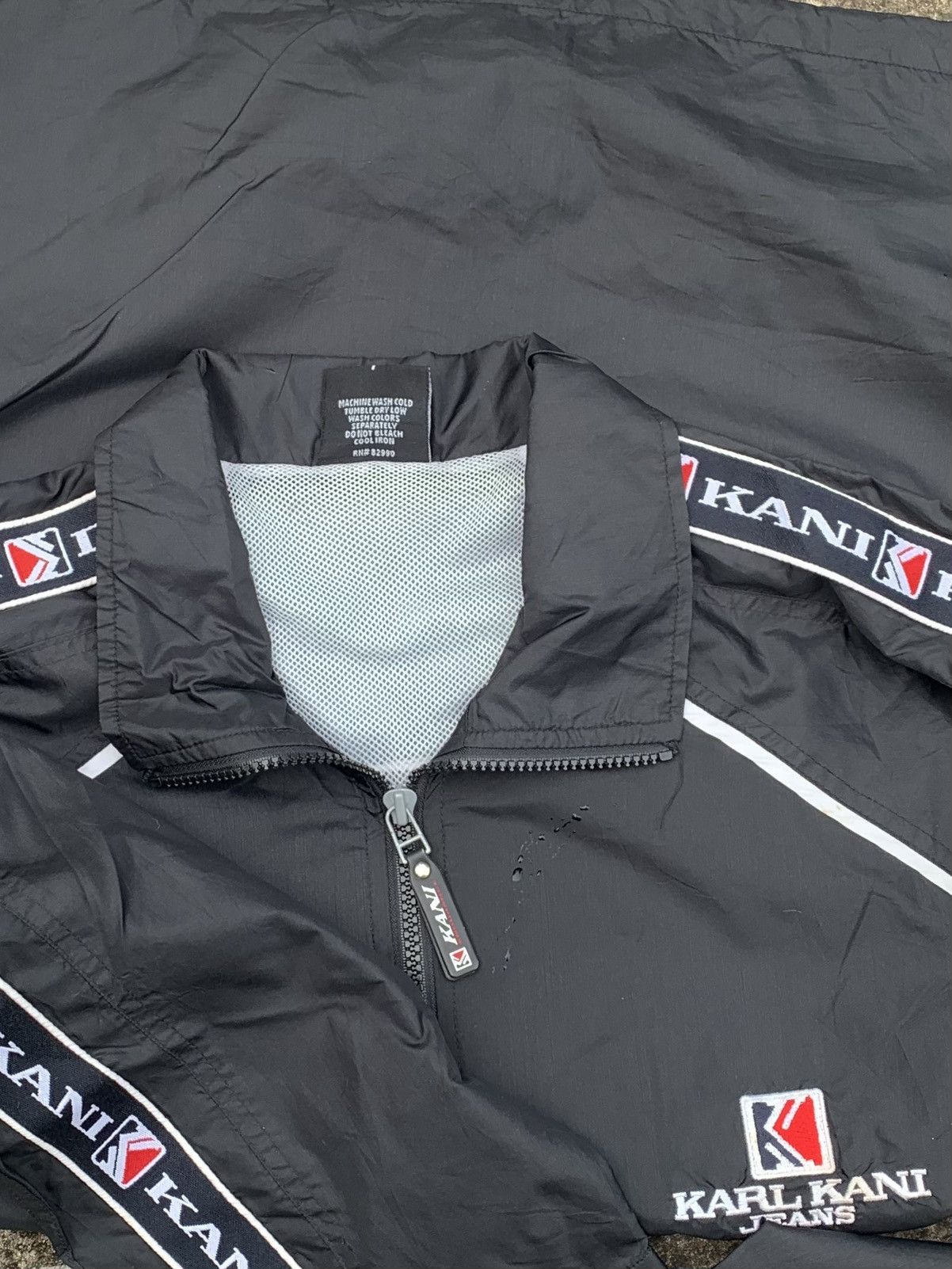 Karl Kani Vintage 90’s KARL KANI Sidetape Big Logo Windbreaker Jacket Size US L / EU 52-54 / 3 - 6 Thumbnail