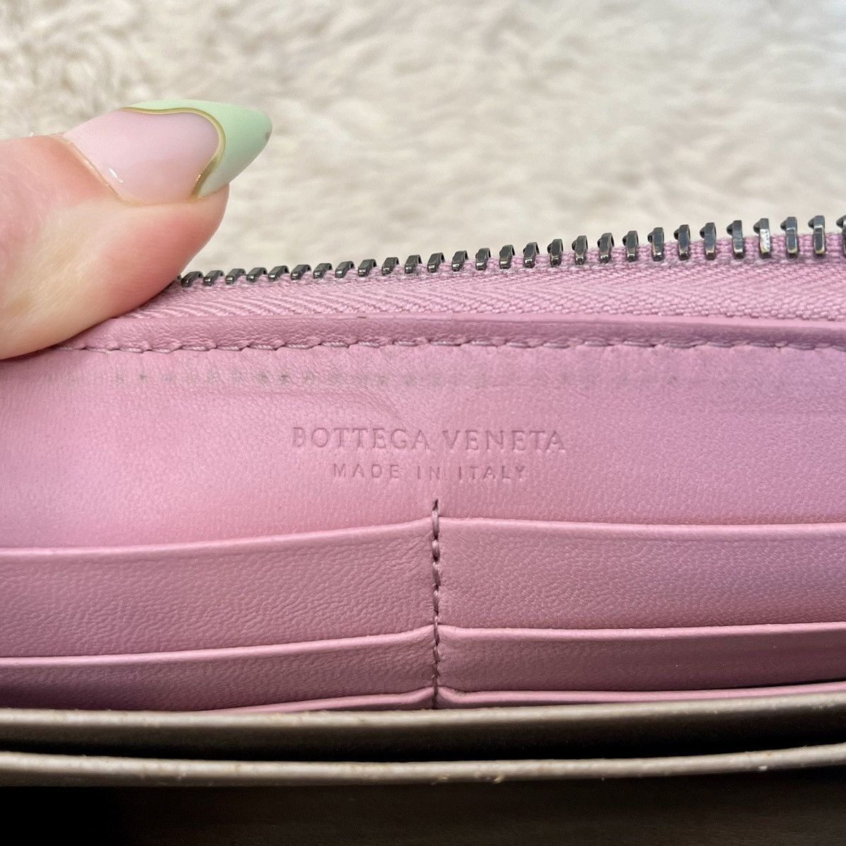 Bottega Veneta Bottega Veneta Nappa Intrecciato Pink Zippy Long Wallet Size ONE SIZE - 13 Thumbnail