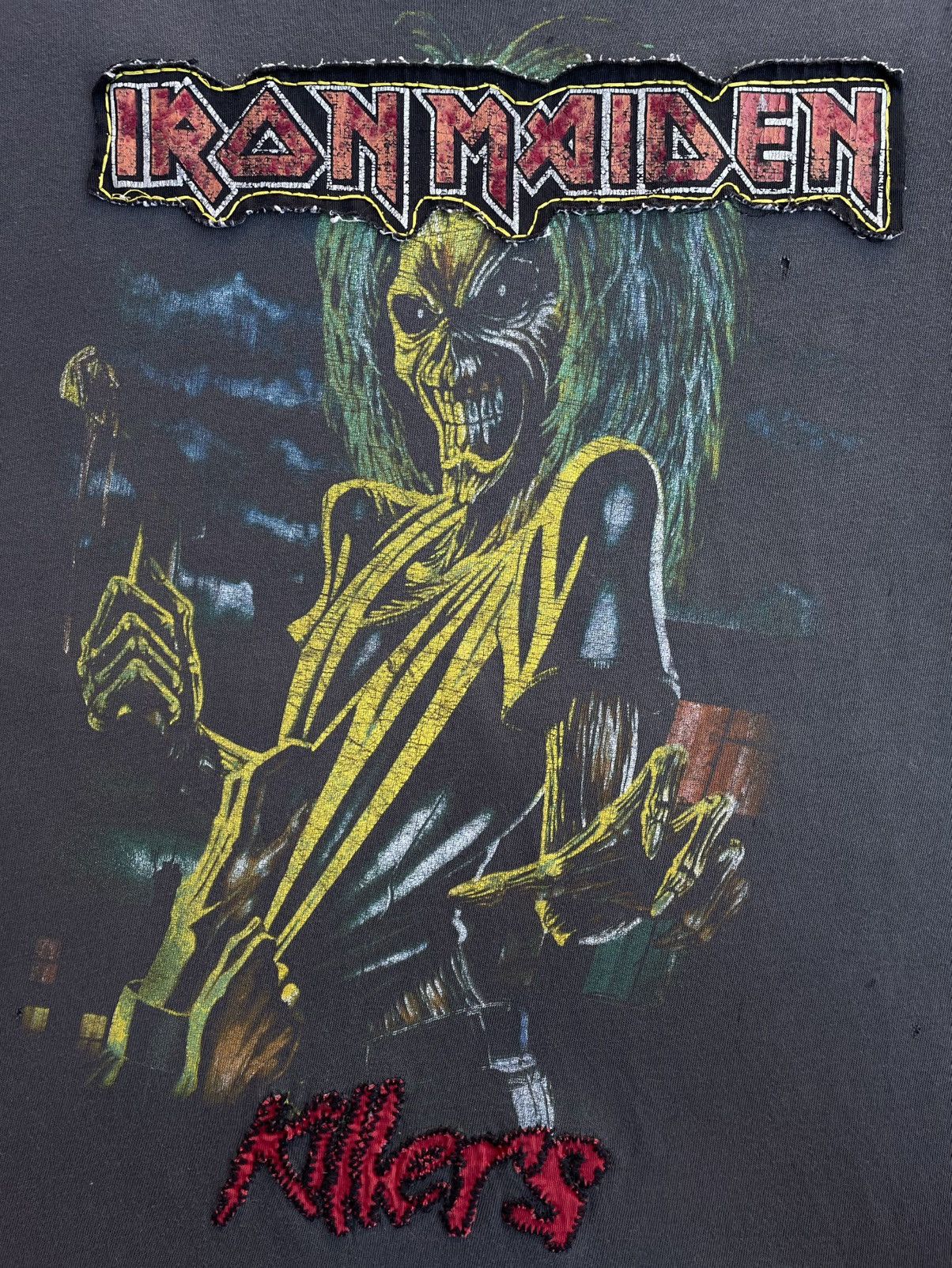 Iron Maiden by SWAG Distressed «Killers» 1984 Tour Embroidered T-Shirt Size US L / EU 52-54 / 3 - 7 Thumbnail