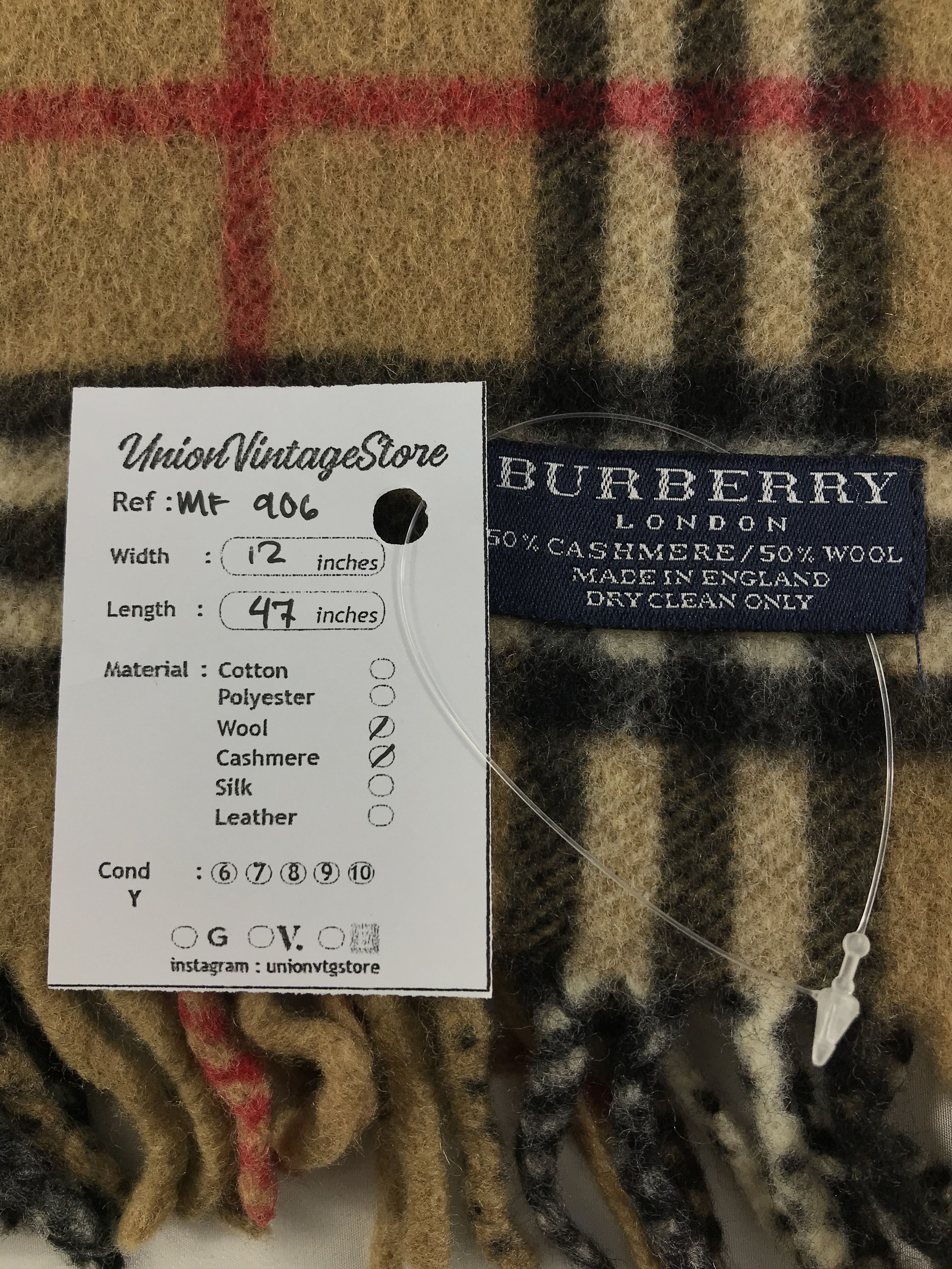 Burberry Vintage Burberry Scarf/Muffler/Neckwear MF906 Size ONE SIZE - 7 Thumbnail