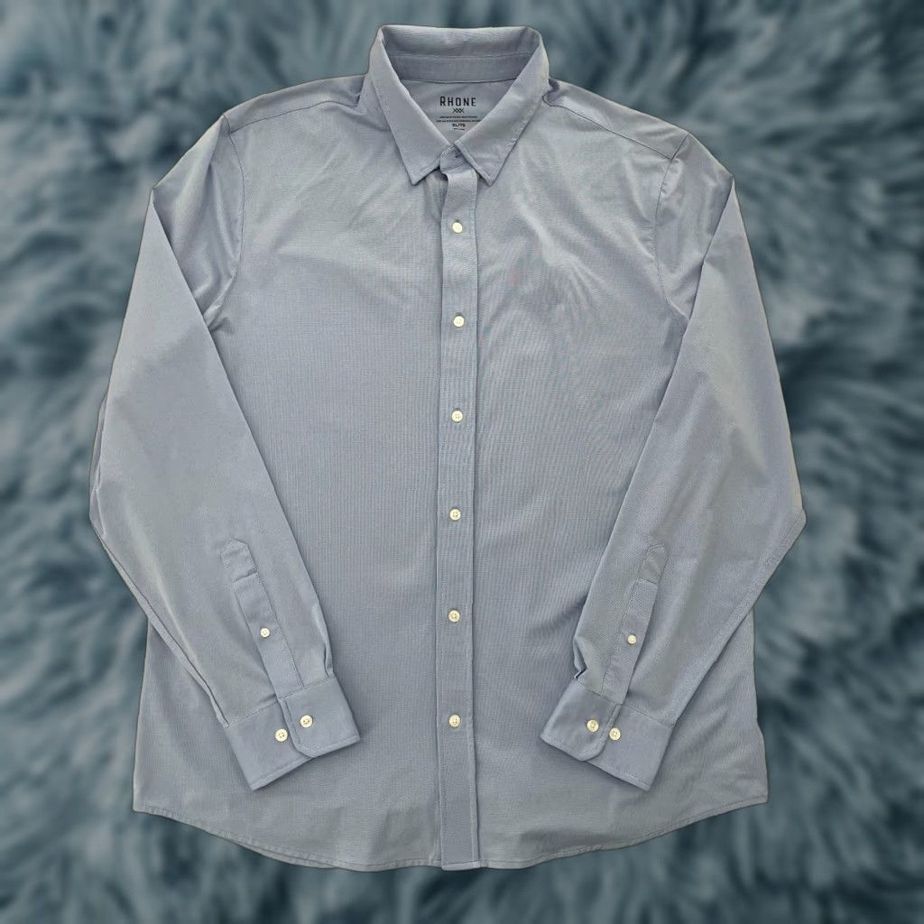 Rhone Rhone Commuter Shirt Adult XL Blue Button-Up Long Sleeve Mens XL Size US XL / EU 56 / 4 - 1 Thumbnail