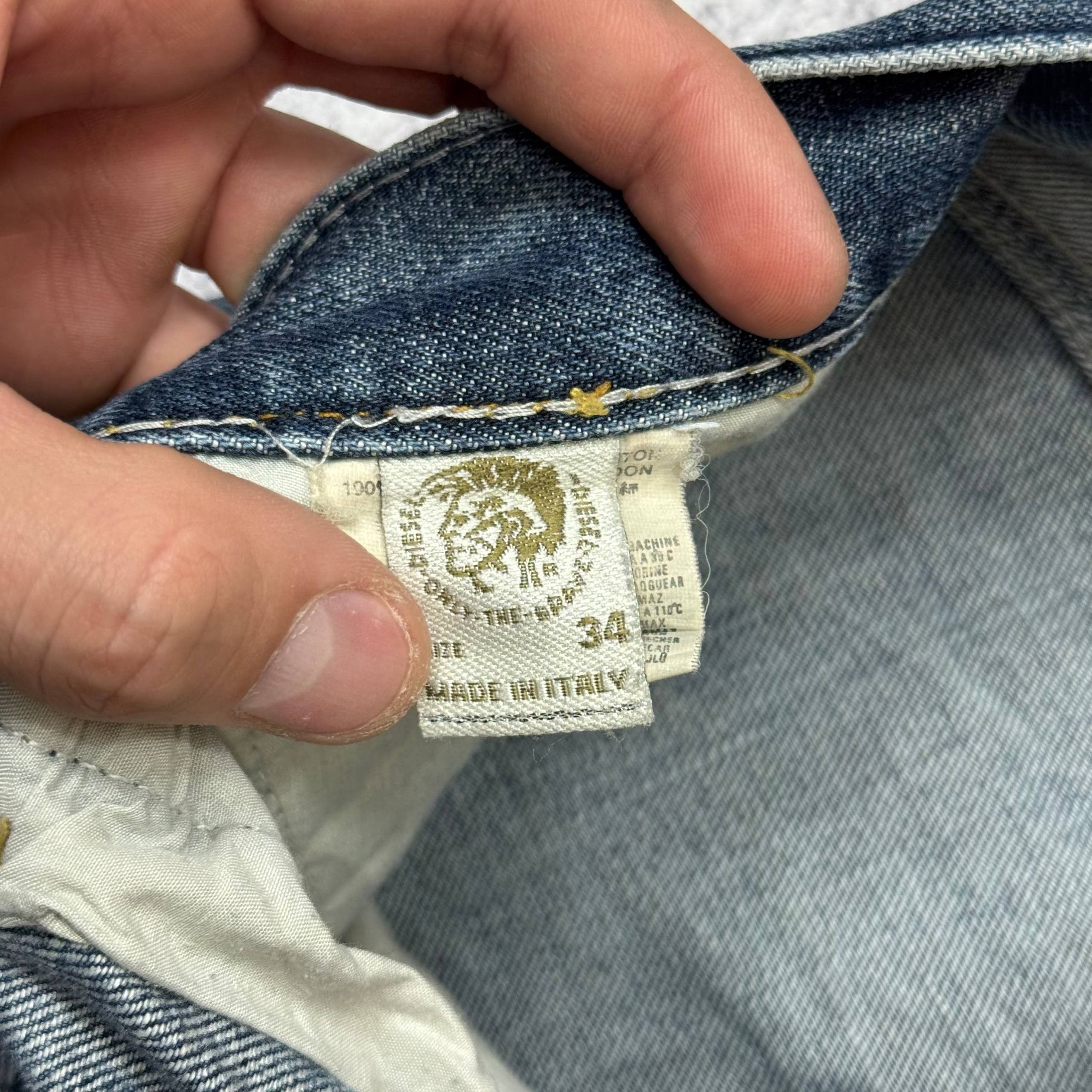 Diesel Diesel Industry BaggyFaded Big Logo Denim Jeans Mens Size 34 Size US 34 / EU 50 - 3 Thumbnail