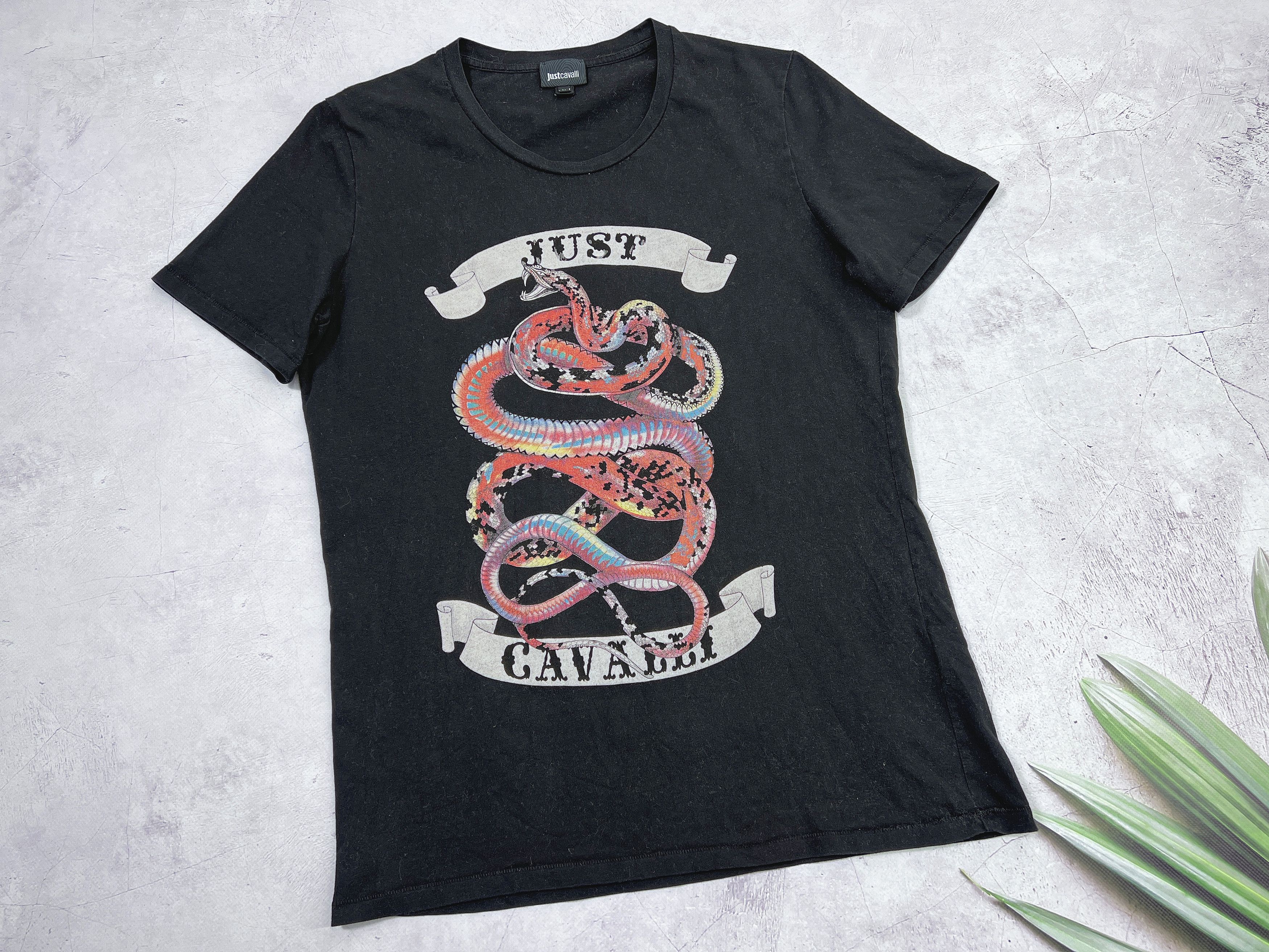 Just Cavalli Just Cavalli T-Shirt Red Snake Big Logo Size US M / EU 48-50 / 2 - 2 Thumbnail