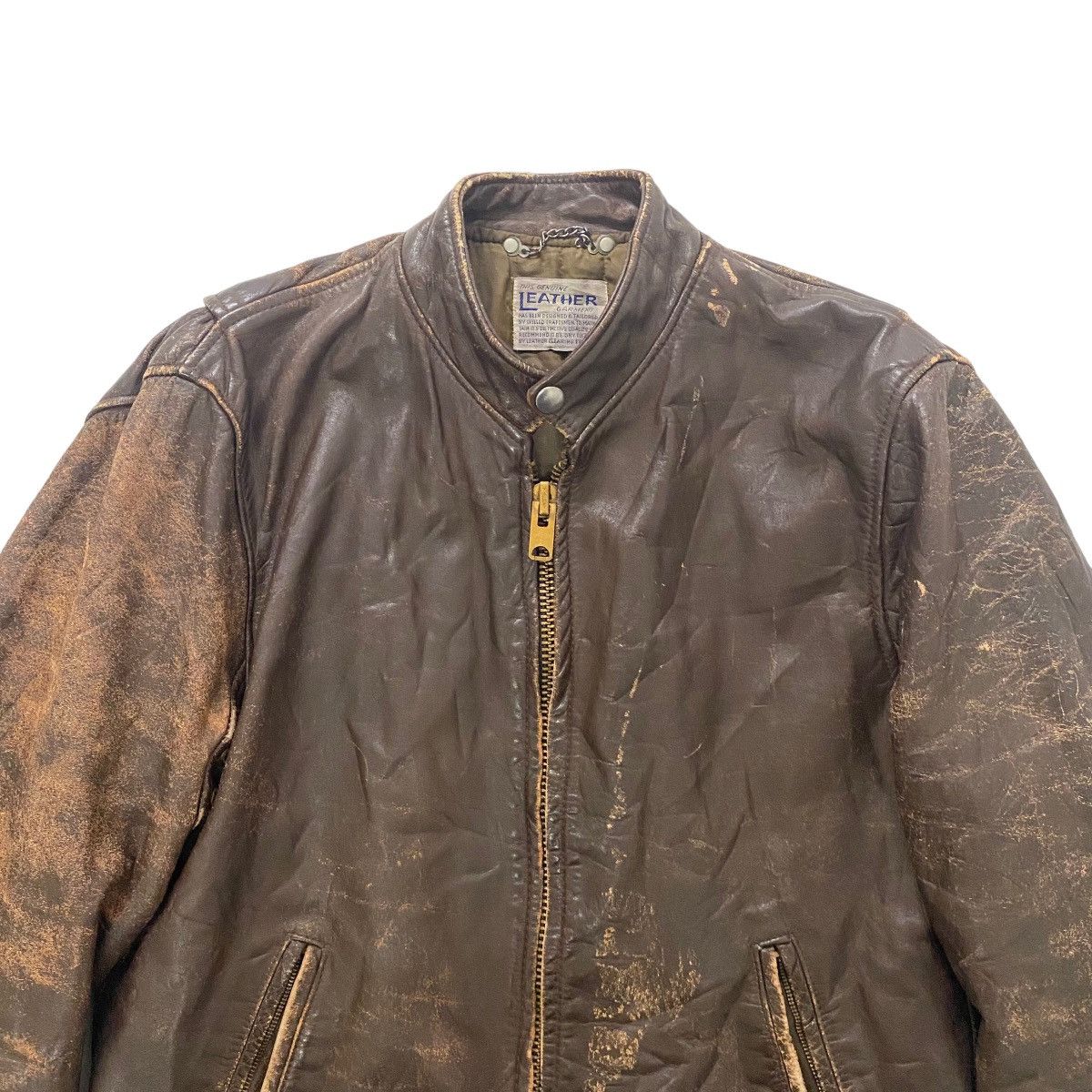 Genuine Leather ✨50s Motorcycle biker leather jacket size 38 Size US S / EU 44-46 / 1 - 6 Thumbnail