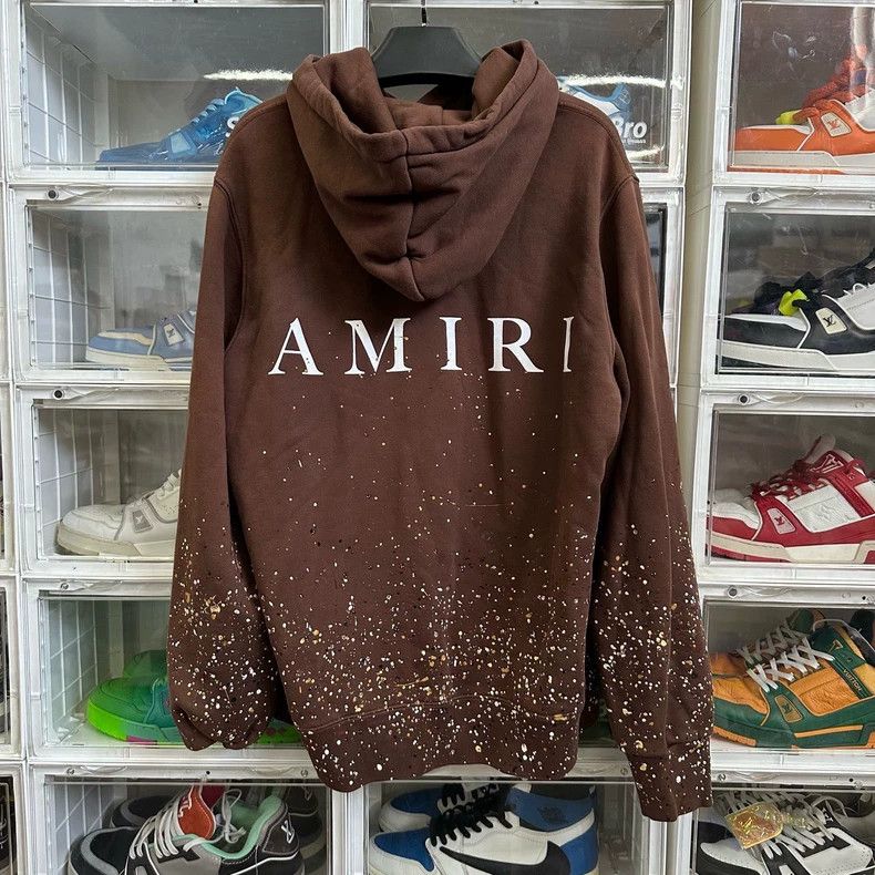 Amiri Amiri splatter effect letter print hooded long sleeve swea Size US M / EU 48-50 / 2 - 2 Thumbnail
