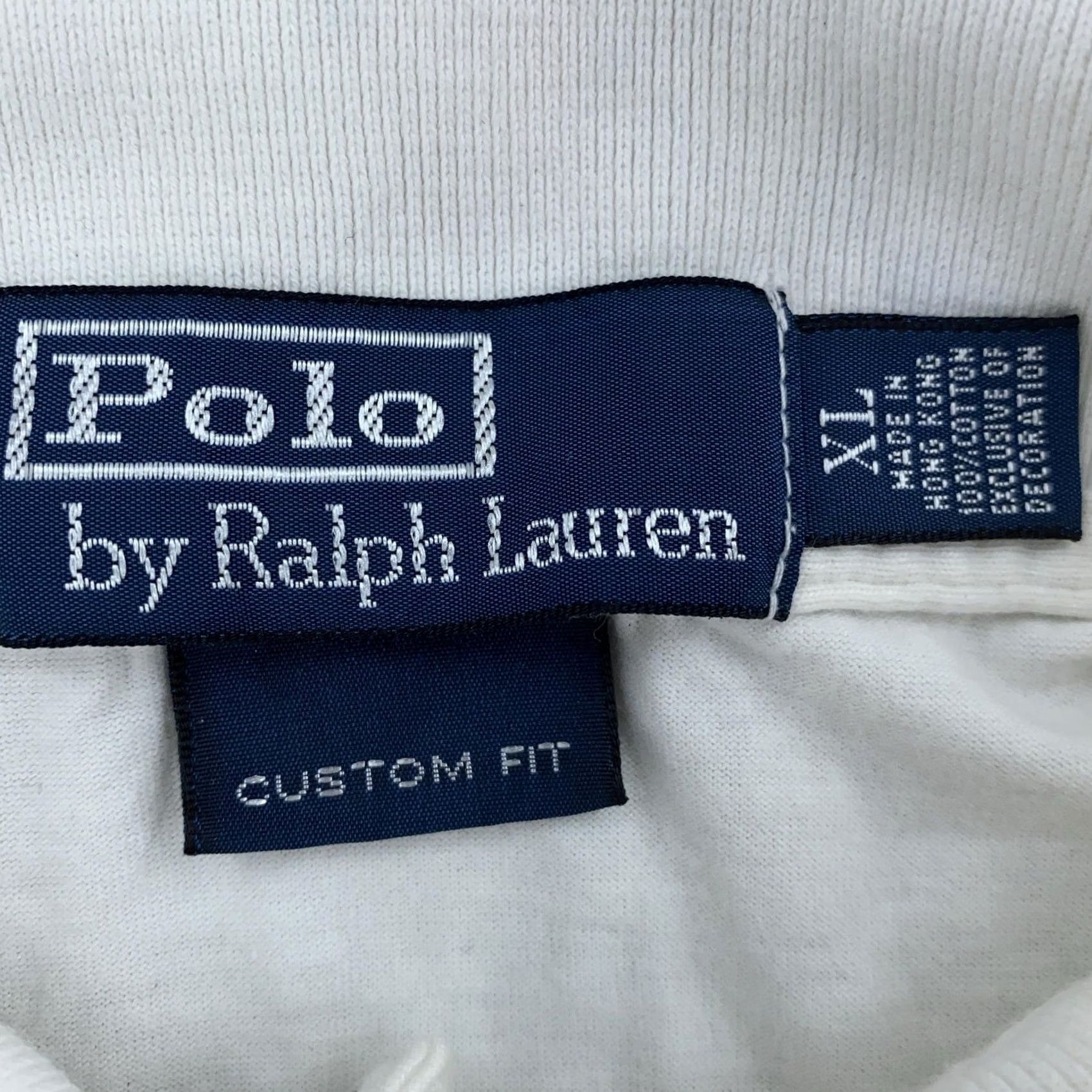 Polo Ralph Lauren Polo Ralph Lauren Polo Shirt Mens L/XL Custom Fit Classic Pony Embroidered White 100% Cotton Slim Short Sleeve Polo Shirt Mens Boys Womens Size US L / EU 52-54 / 3 - 7 Thumbnail