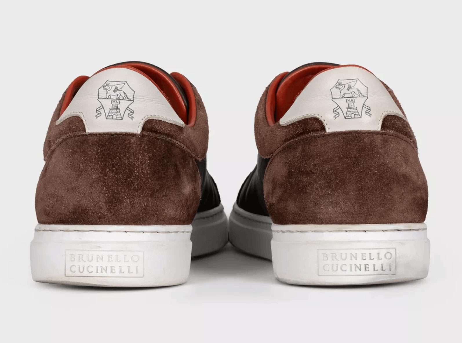 Brunello Cucinelli Brunello Cucinelli Brown Leather Suede Sneakers Men EU43 Size US 10 / EU 43 - 4 Thumbnail