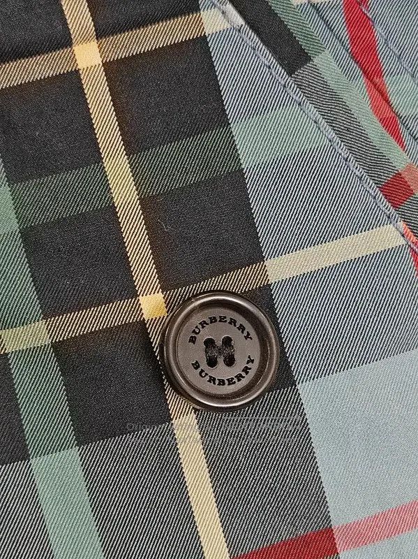 Burberry Burberry Blue Plaid Cotton Jacket for Women. Size L / US 10 / IT 46 - 8 Thumbnail