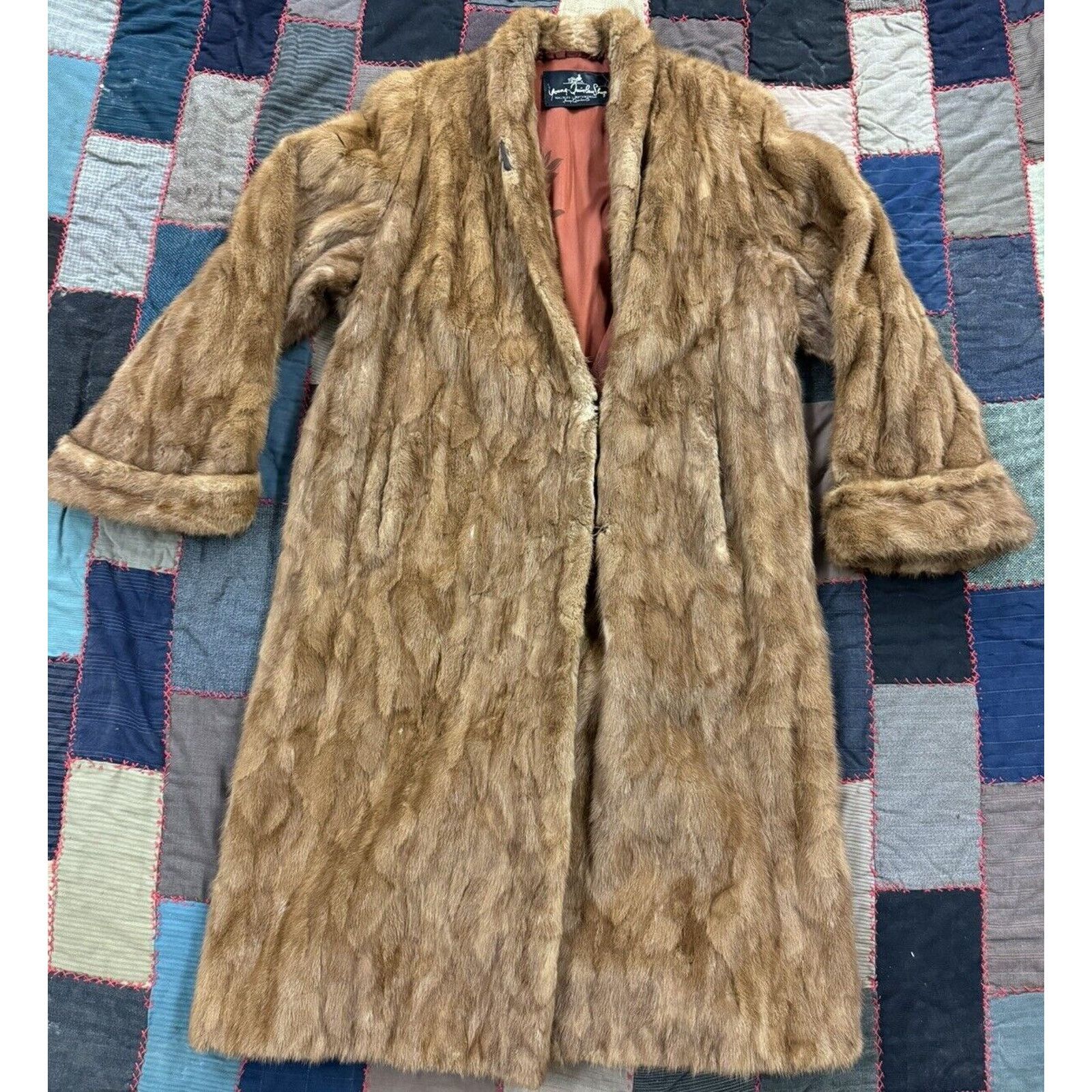 Other True Vintage 1950s Brown Mink Coat Winter Mob Boss Women’s M Size M / US 6-8 / IT 42-44 - 1 Thumbnail