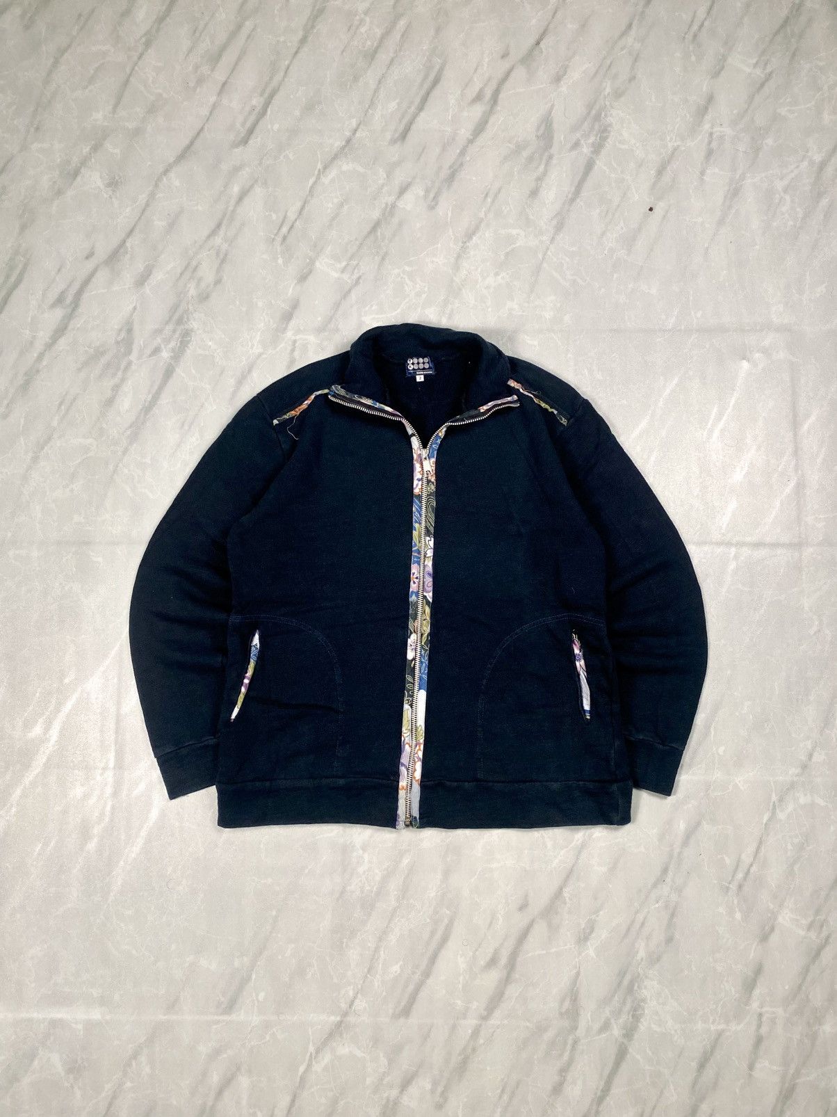 Takeo Kikuchi Vintage Takeo Kikuchi Floral Zip Up Sweater Jacket Size US M / EU 48-50 / 2 - 1 Thumbnail