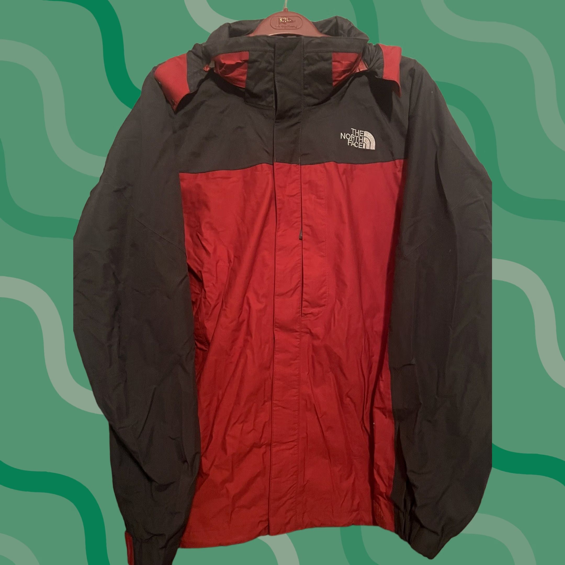 The North Face VINTAGE? North Face Hyvent Jacket Heavy Winter Red XL Men 30” Length 23” Pit to Pit Nylon Black? Size US XL / EU 56 / 4 - 1 Thumbnail