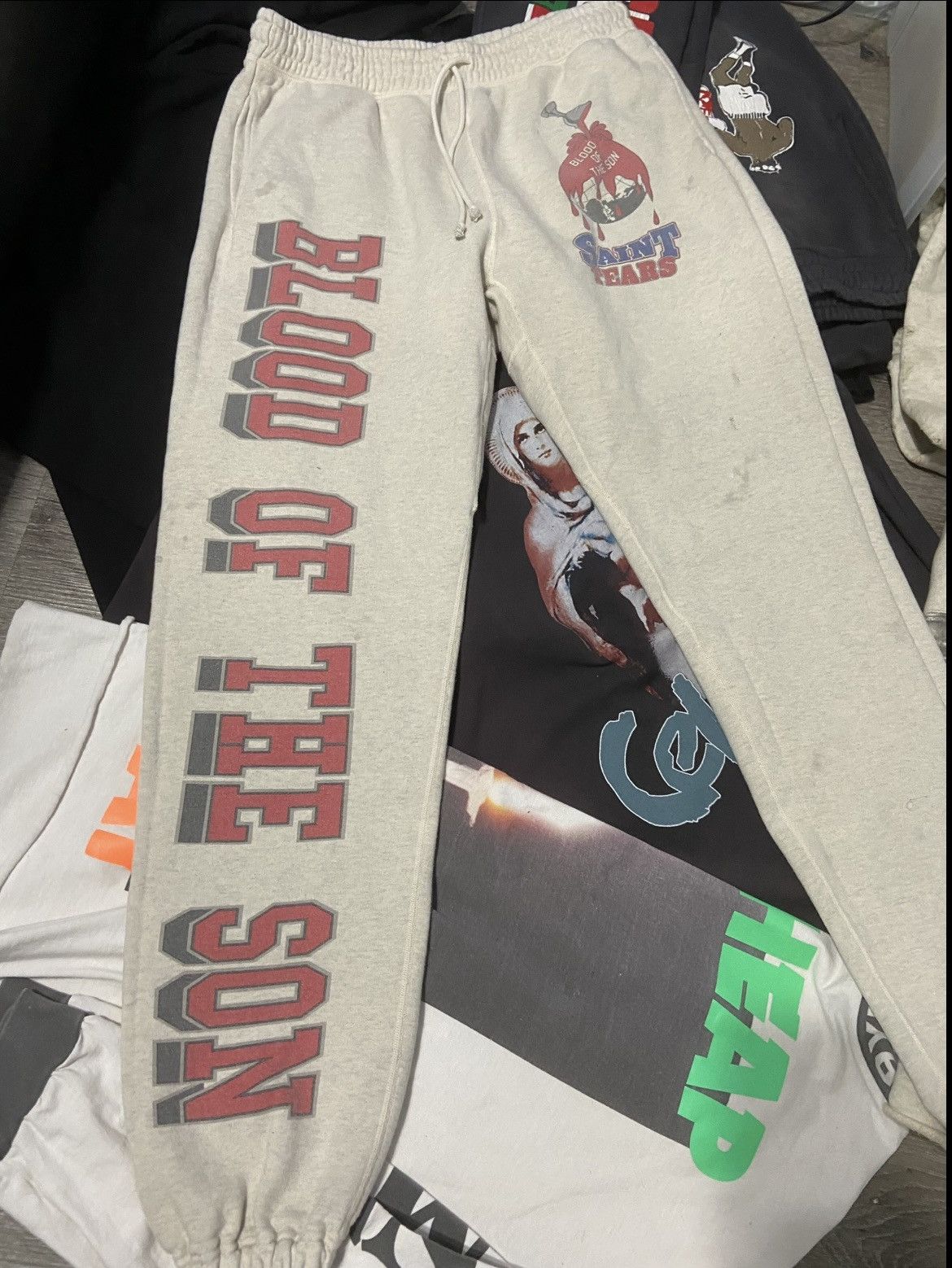 DENIM TEARS × Saint Michael Saint Mxxxxxx x Denim Tears Holy Grail Sweatpants Size US 33 - 1 Thumbnail