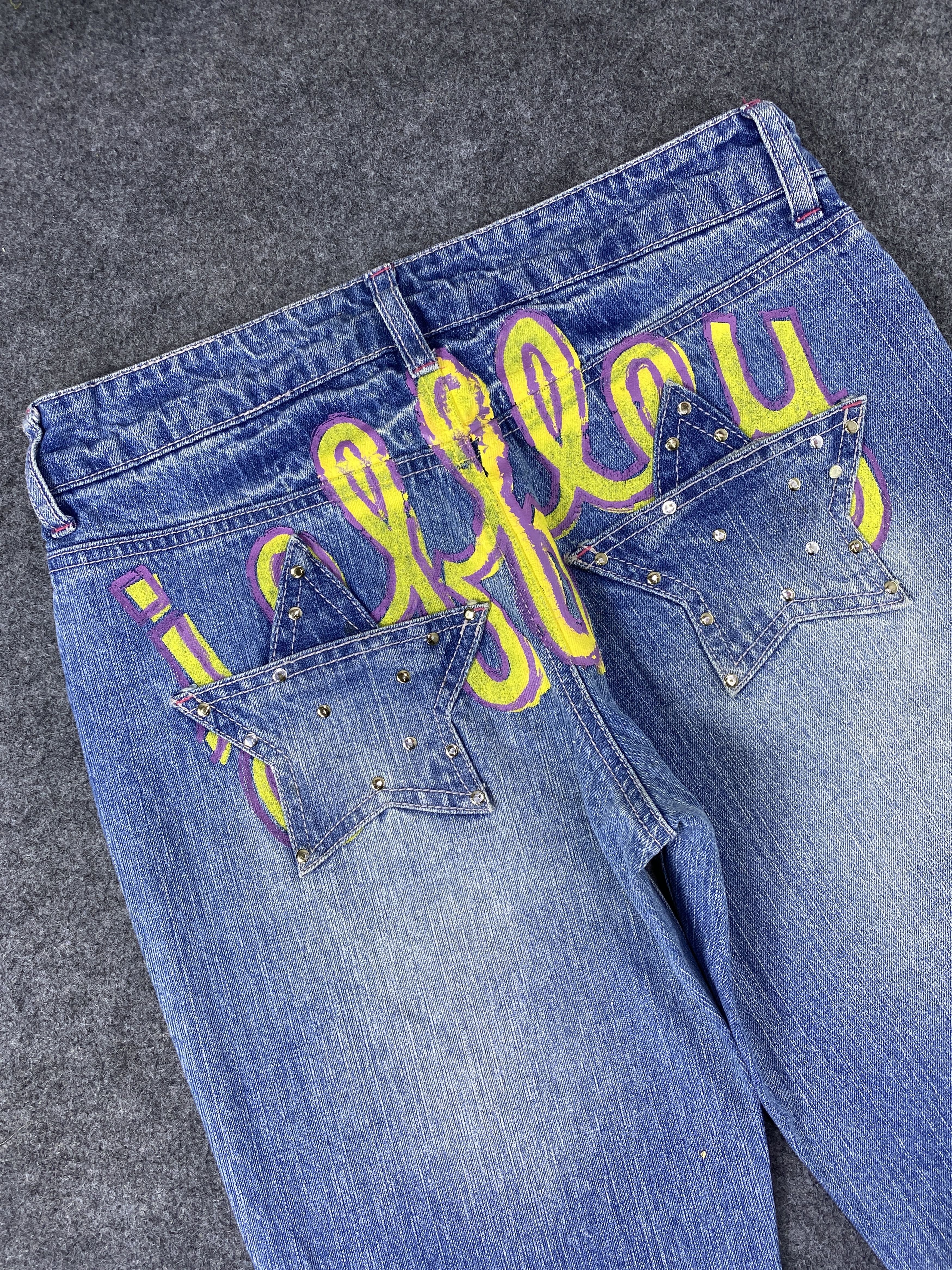 Japanese Brand Jeffley Distress Blue Jeans- J1108 Size 29" - 6 Thumbnail