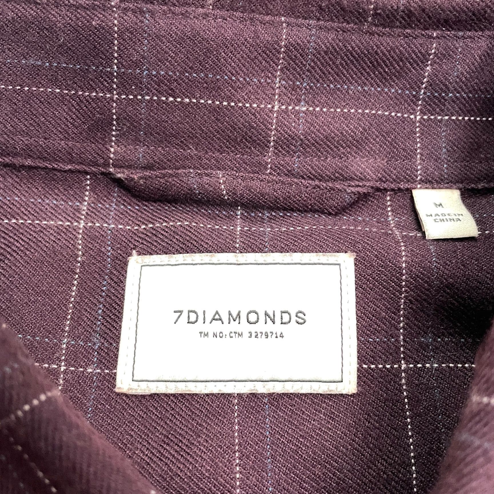 Vintage 7 Diamonds Aspen Flannel Button Down Shirt Mens Medium Dark Red Plaid Casual Top Size US M / EU 48-50 / 2 - 5 Thumbnail