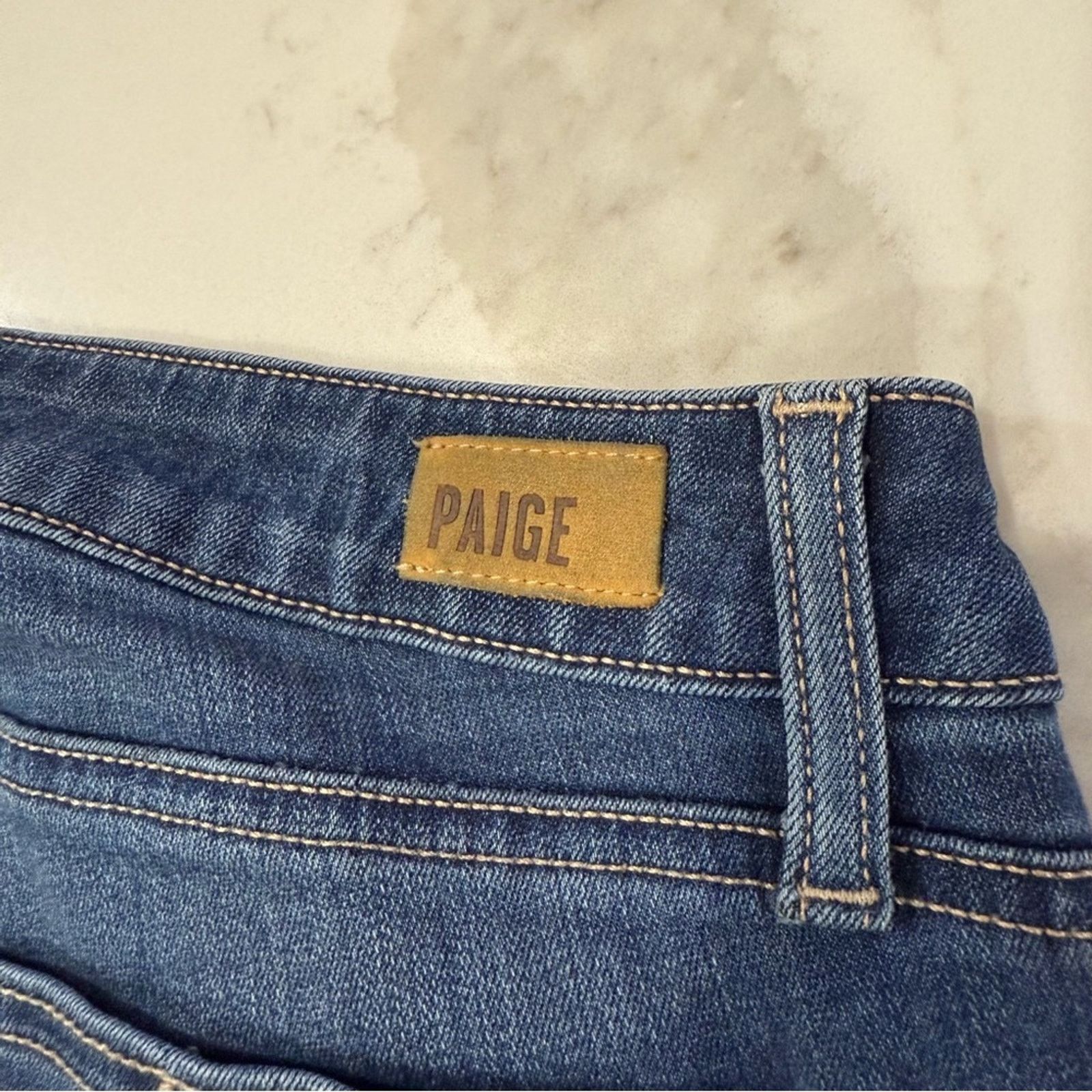 Paige PAIGE Skyline Skinny Denim Jeans Women's 31 Dark Blue Wash Size 31" - 7 Thumbnail
