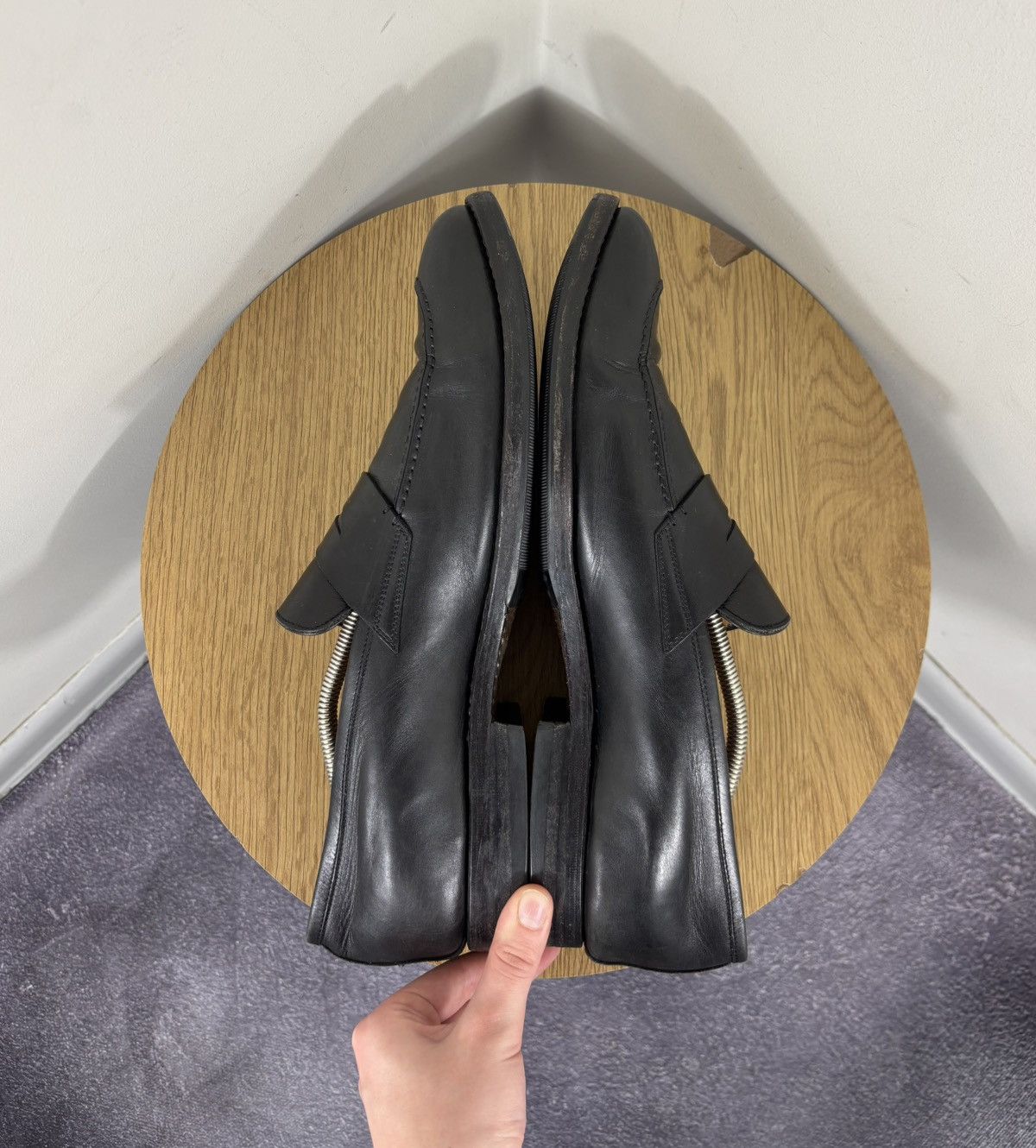 Other Prime Shoes Handmade Imola Men’s Black Leather Penny Loafers Size US 12 / EU 45 - 16 Thumbnail